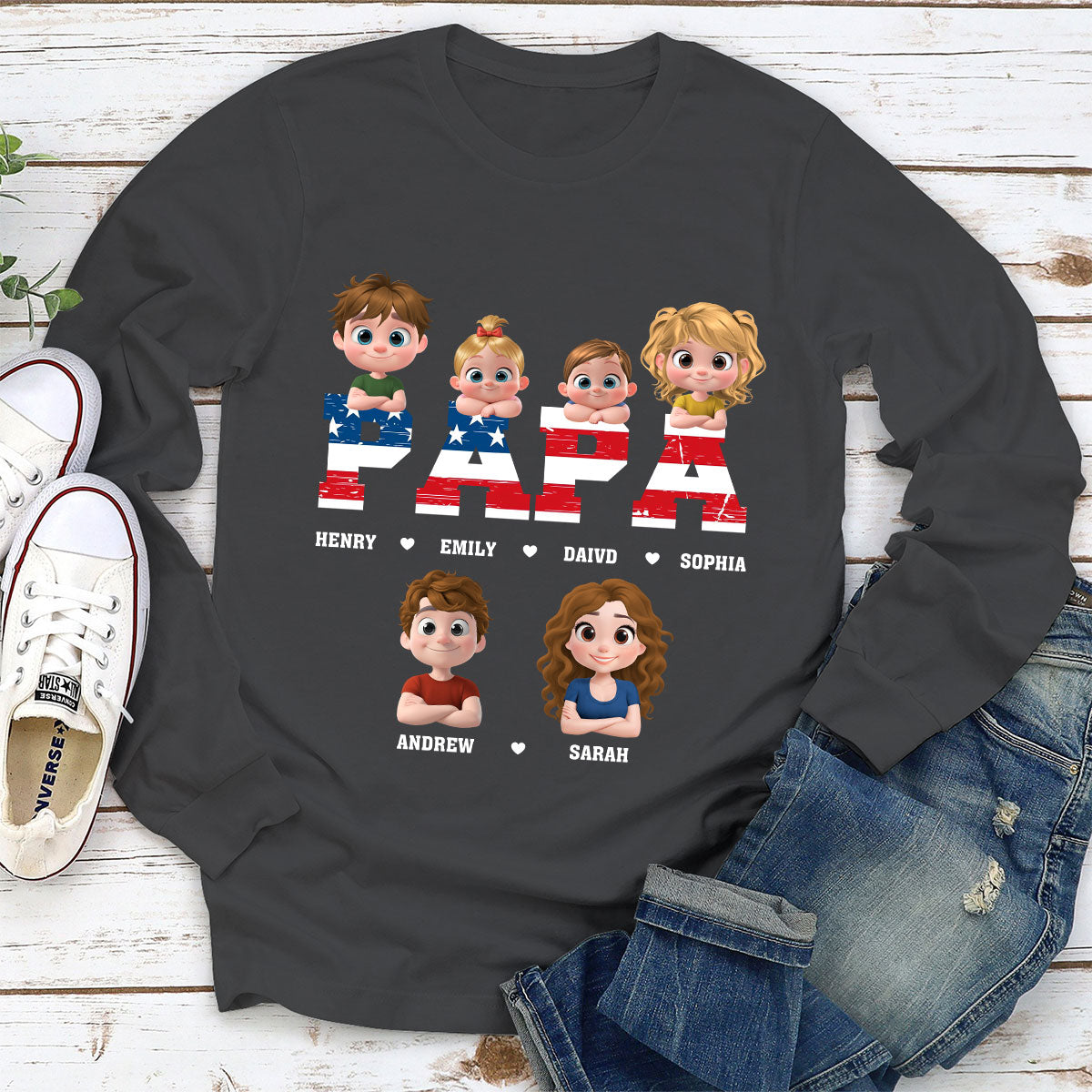 Papa Is The Best - Personalized Custom Shirt