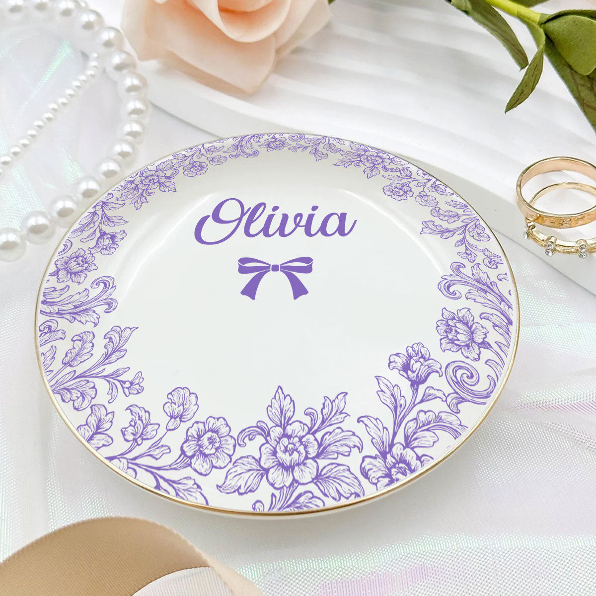 Beautiful Garden For Friend - Personalized Custom Jewelry Dish