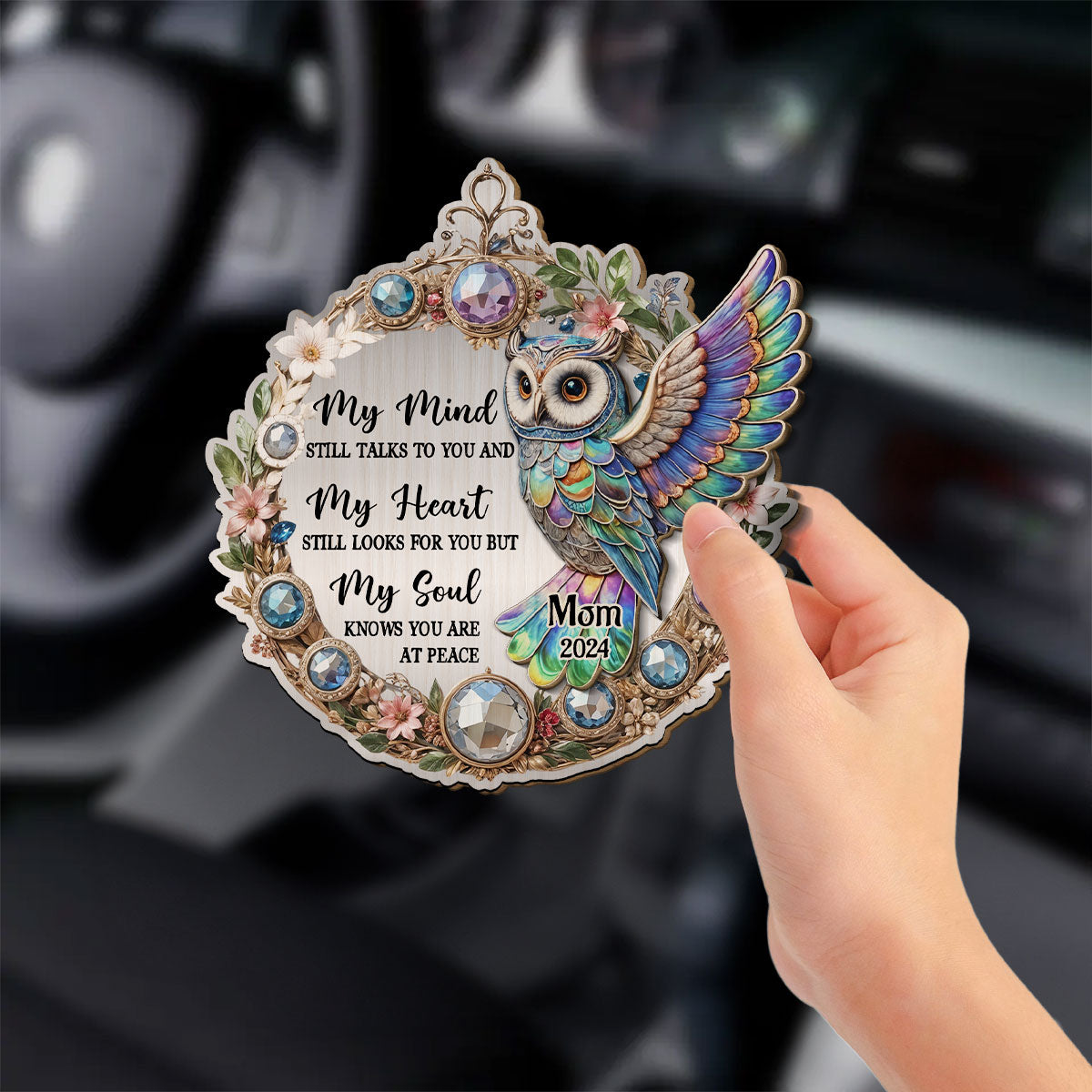 Owl My Mind My Heart My Soul - Personalized Custom Car Visor Clip
