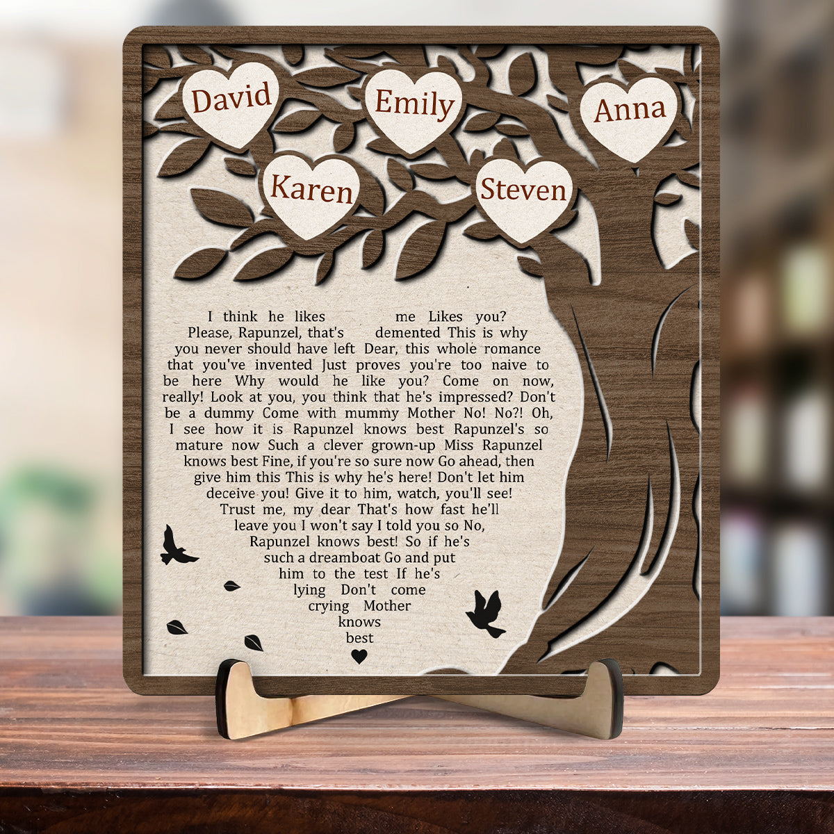 Mother Knows Best - Personalized Custom Wooden Plaque
