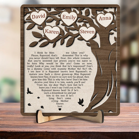 Mother Knows Best - Personalized Custom Wooden Plaque