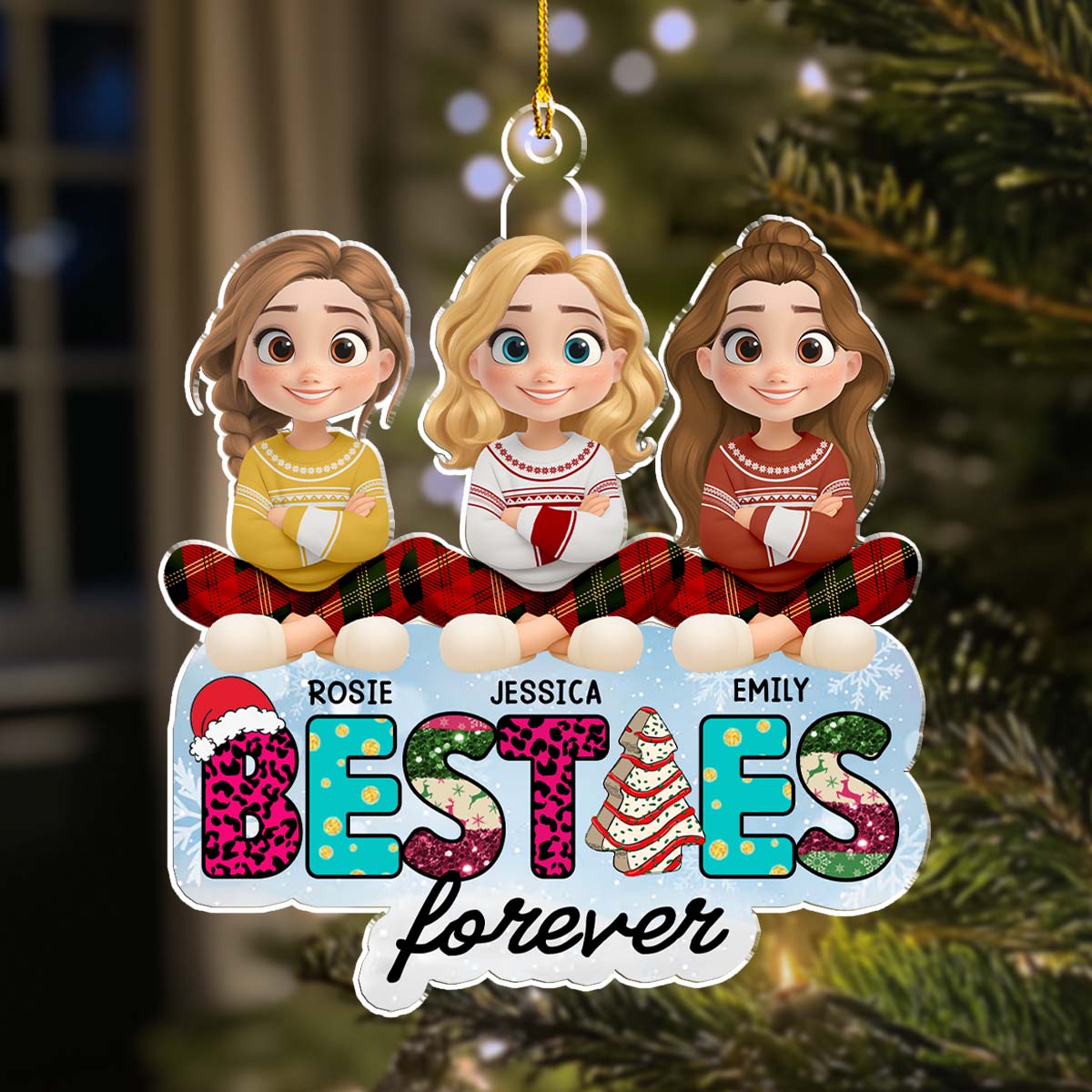 You Are The Best Bestie - Personalized Custom Acrylic Ornament