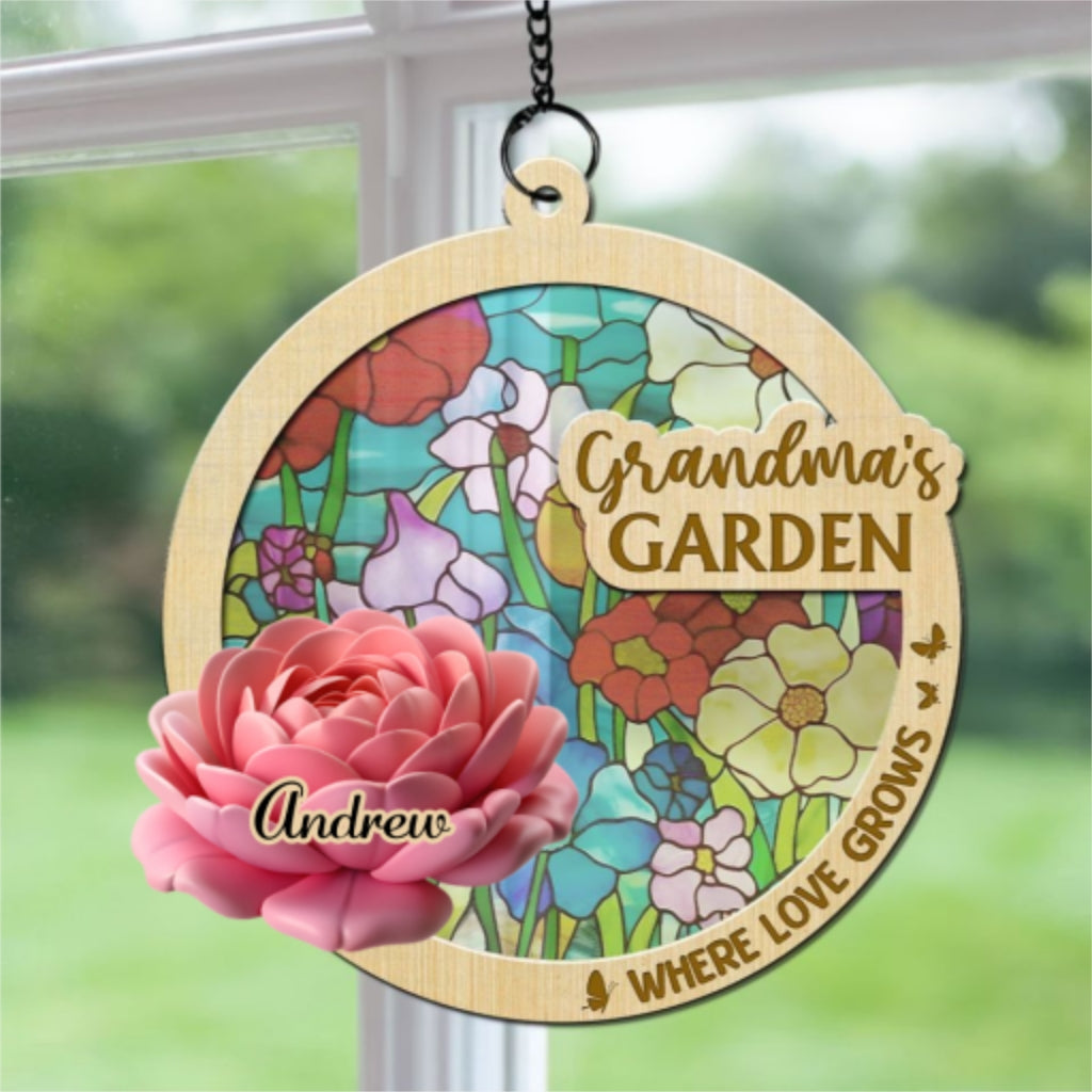 Family Garden - Personalized Custom Suncatcher