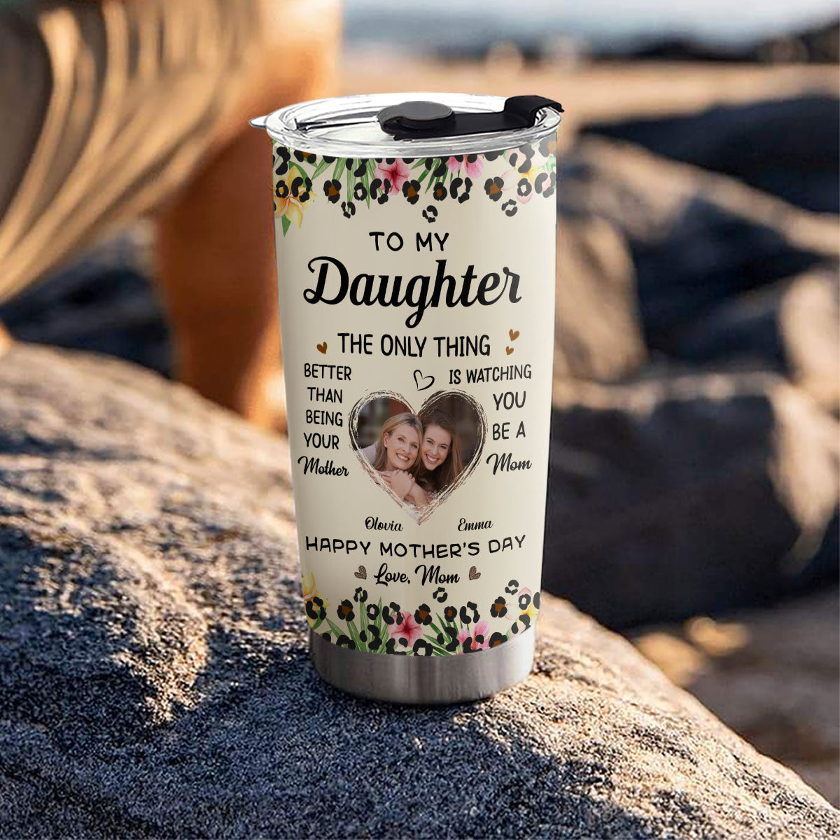 To My Daughter I Love You Photo - Personalized Custom Tumbler