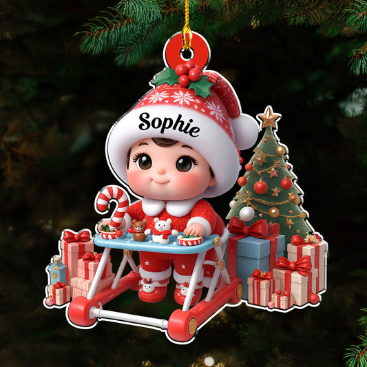 Sweet Baby In Stroller - Personalized Custom Acrylic Ornament