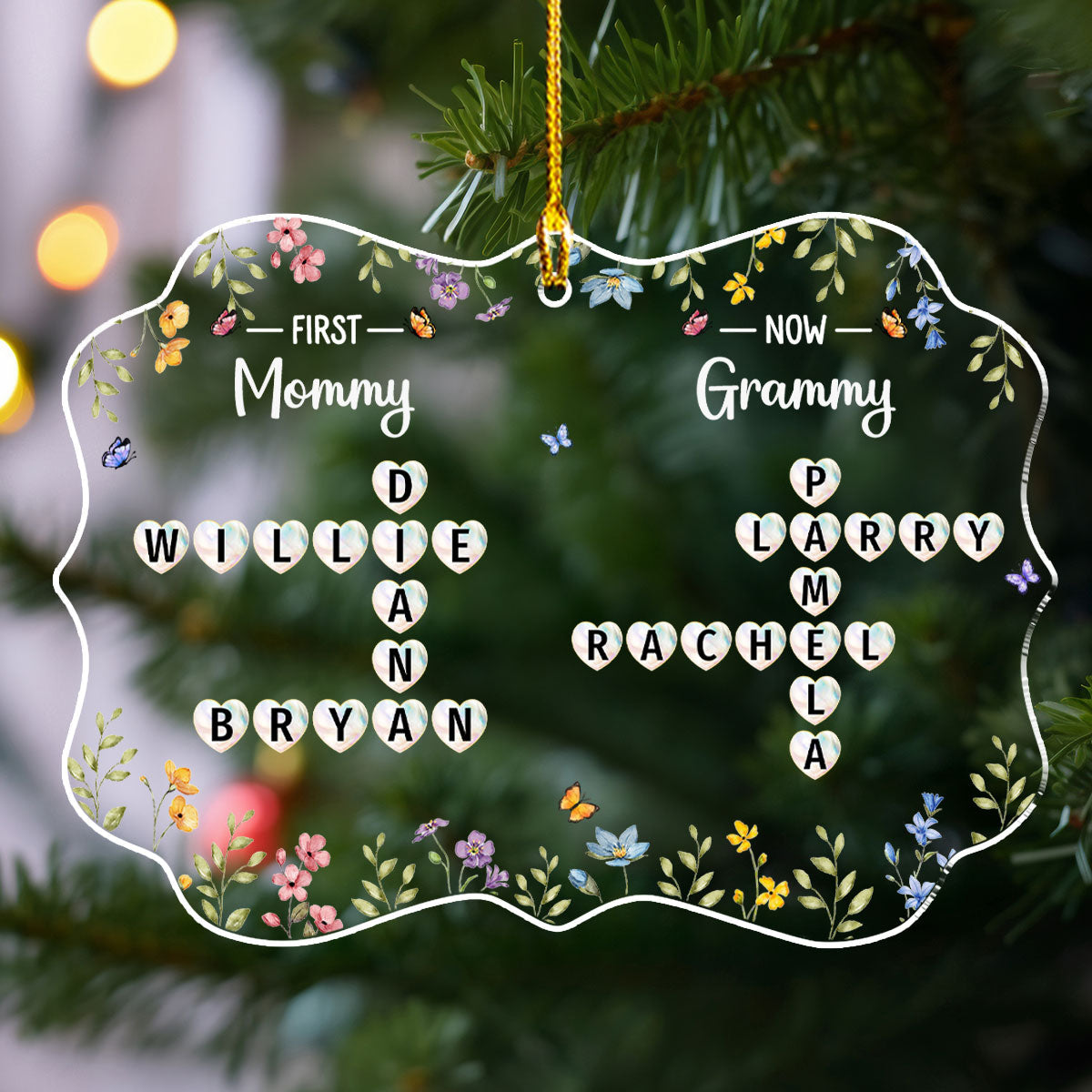 From Mom To Grandma Crossword - Personalized Custom Acrylic Ornament