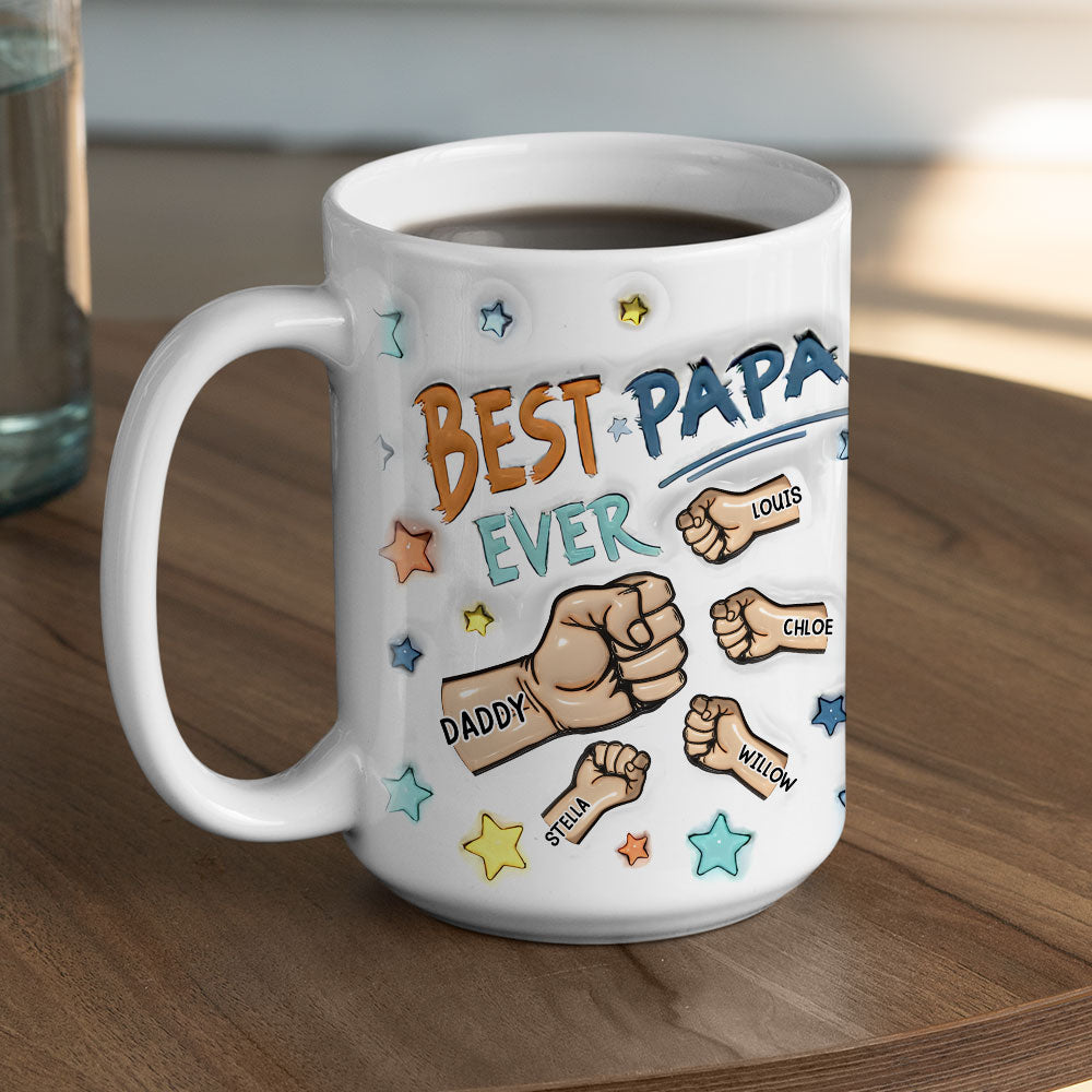 Worlds Greatest Dad - Personalized Custom 3D Inflated Effect Mug