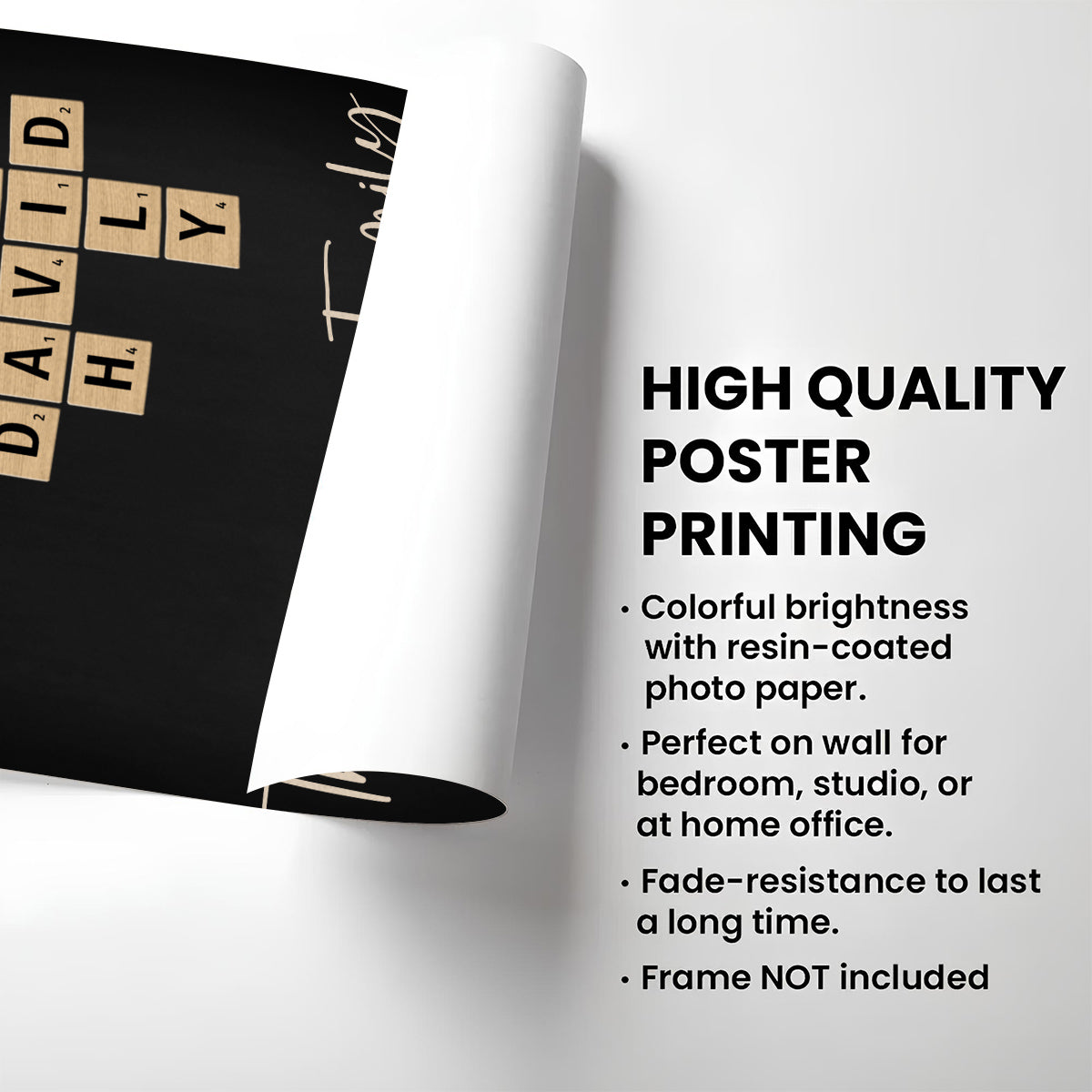 Family Crossword Art  - Personalized Custom Poster