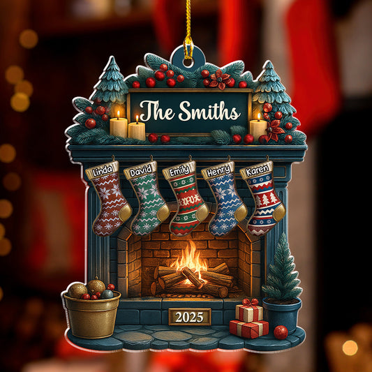 Family Christmas - Personalized Custom Acrylic Ornament