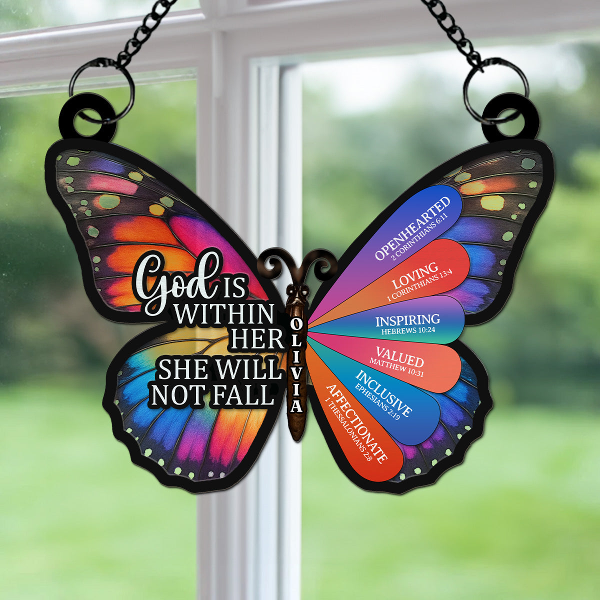God Says You Are - Personalized Custom Suncatcher