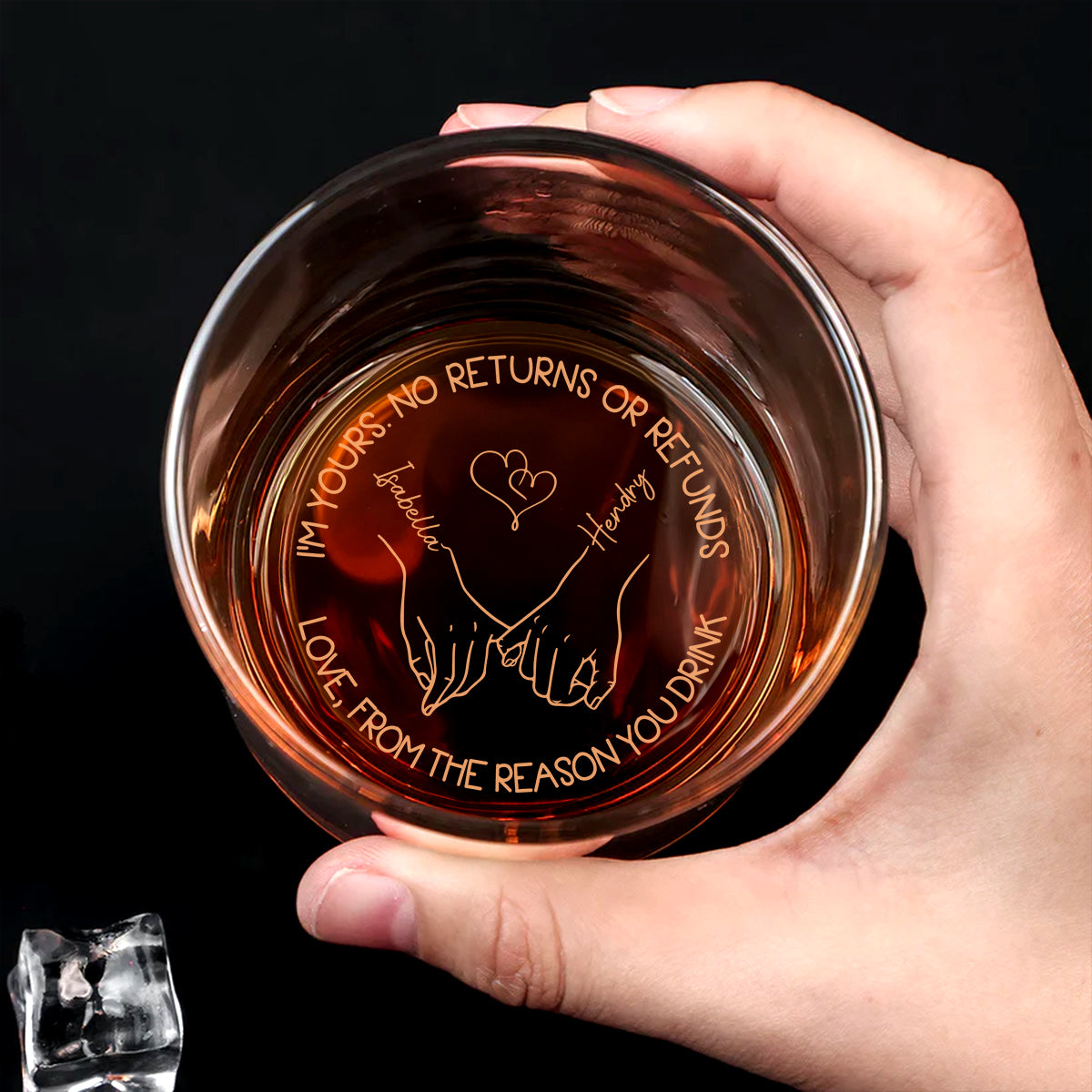 I'm Yours - Personalized Custom Engraved Whiskey Glass