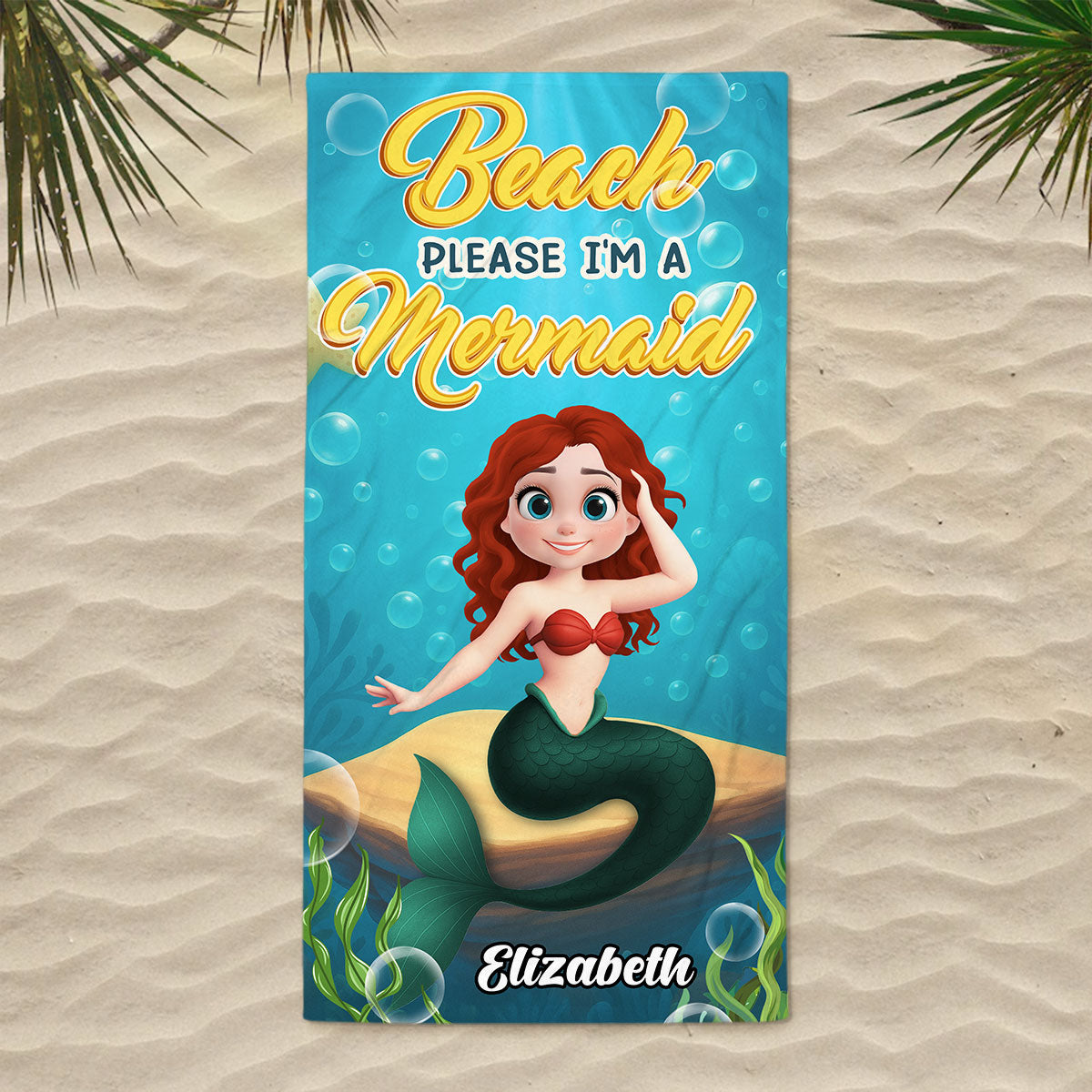 I Am Mermaid - Personalized Custom Beach Towel