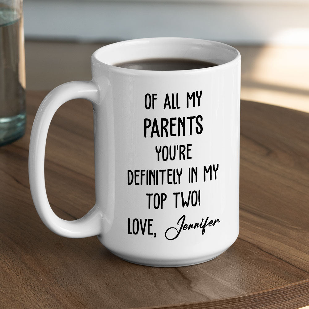 My Top Two - Personalized Custom Coffee Mug