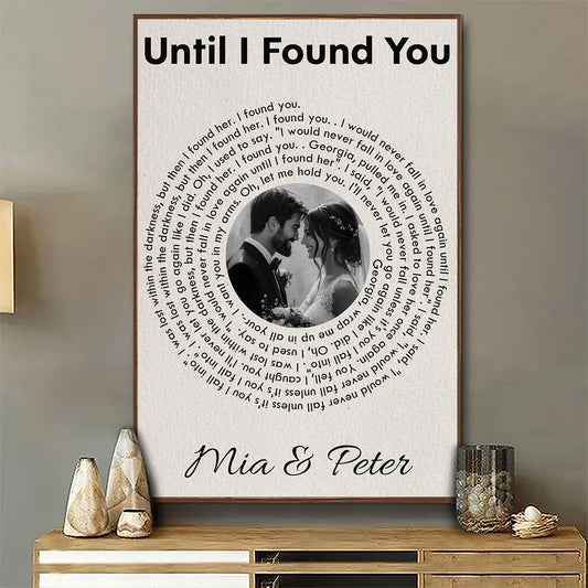 Custom Couple Photo And Favorite Spiral Song Lyrics - Personalized Custom Poster