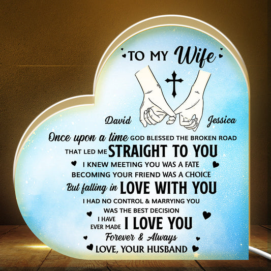 God Blessed Broken Road - Personalized Custom Light Box