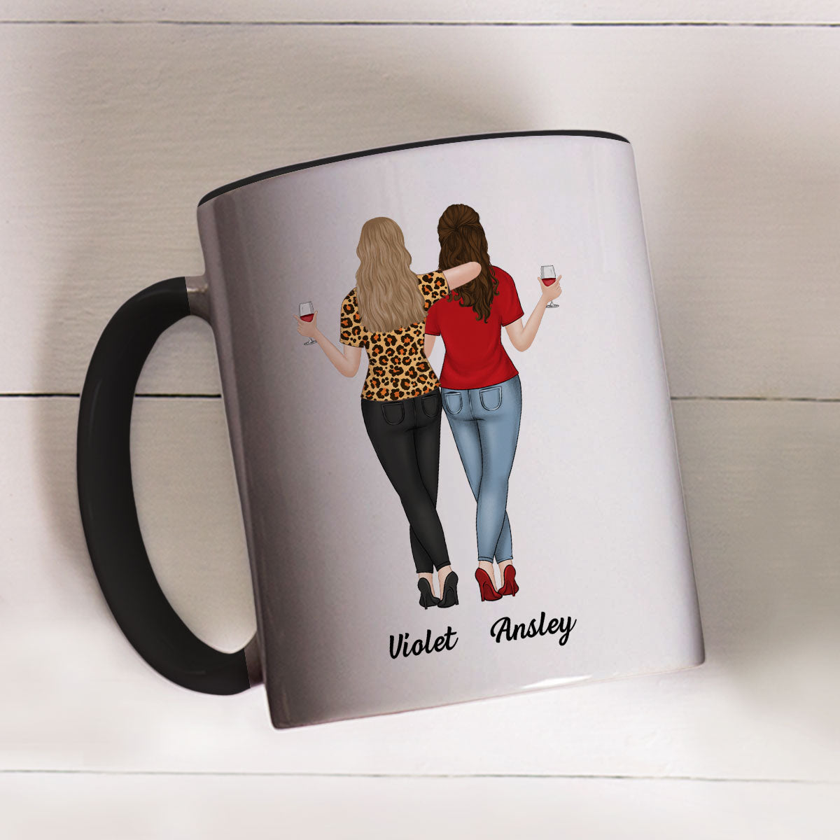 Seester Best Friend For Life - Personalized Custom Accent Mug