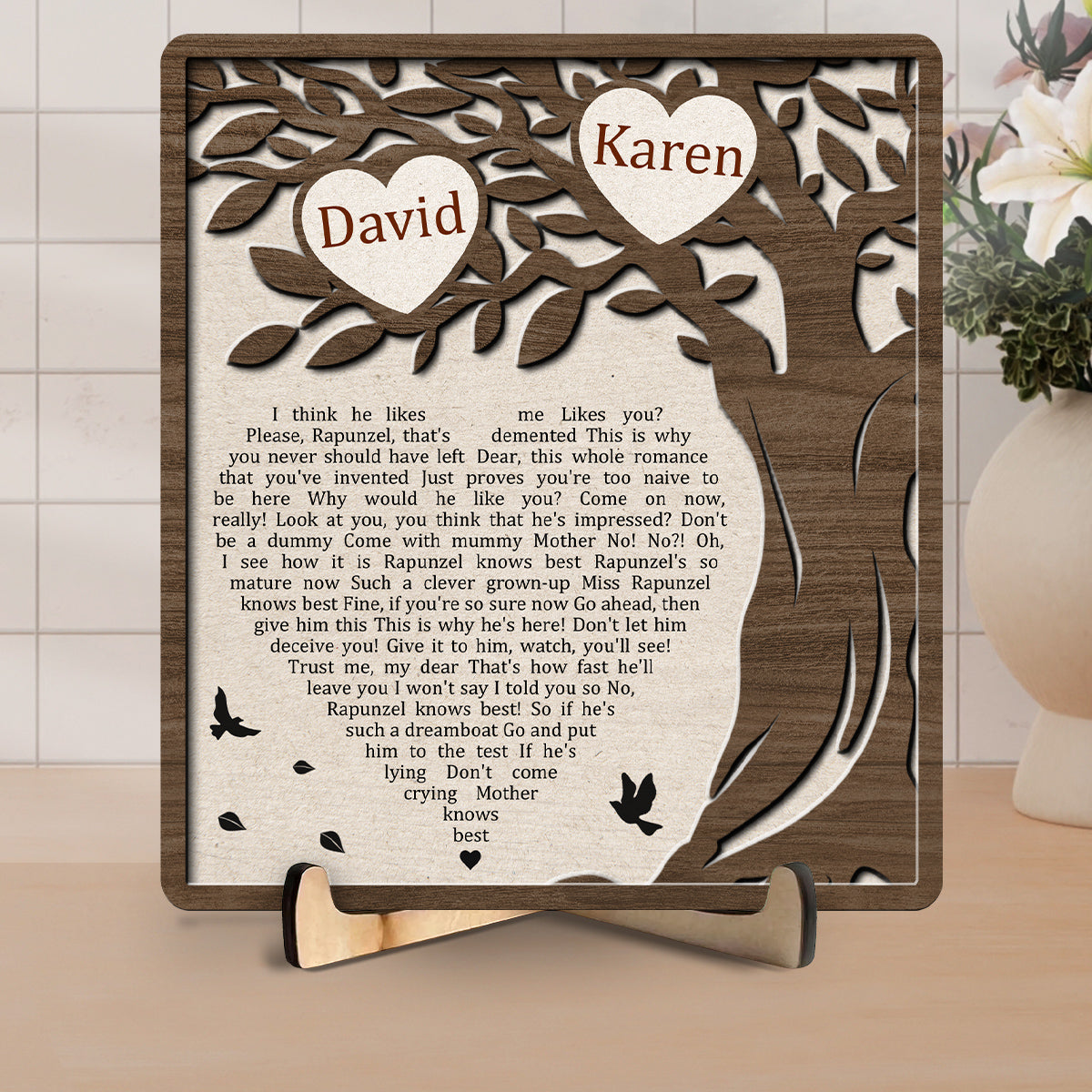 Mother Knows Best - Personalized Custom Wooden Plaque