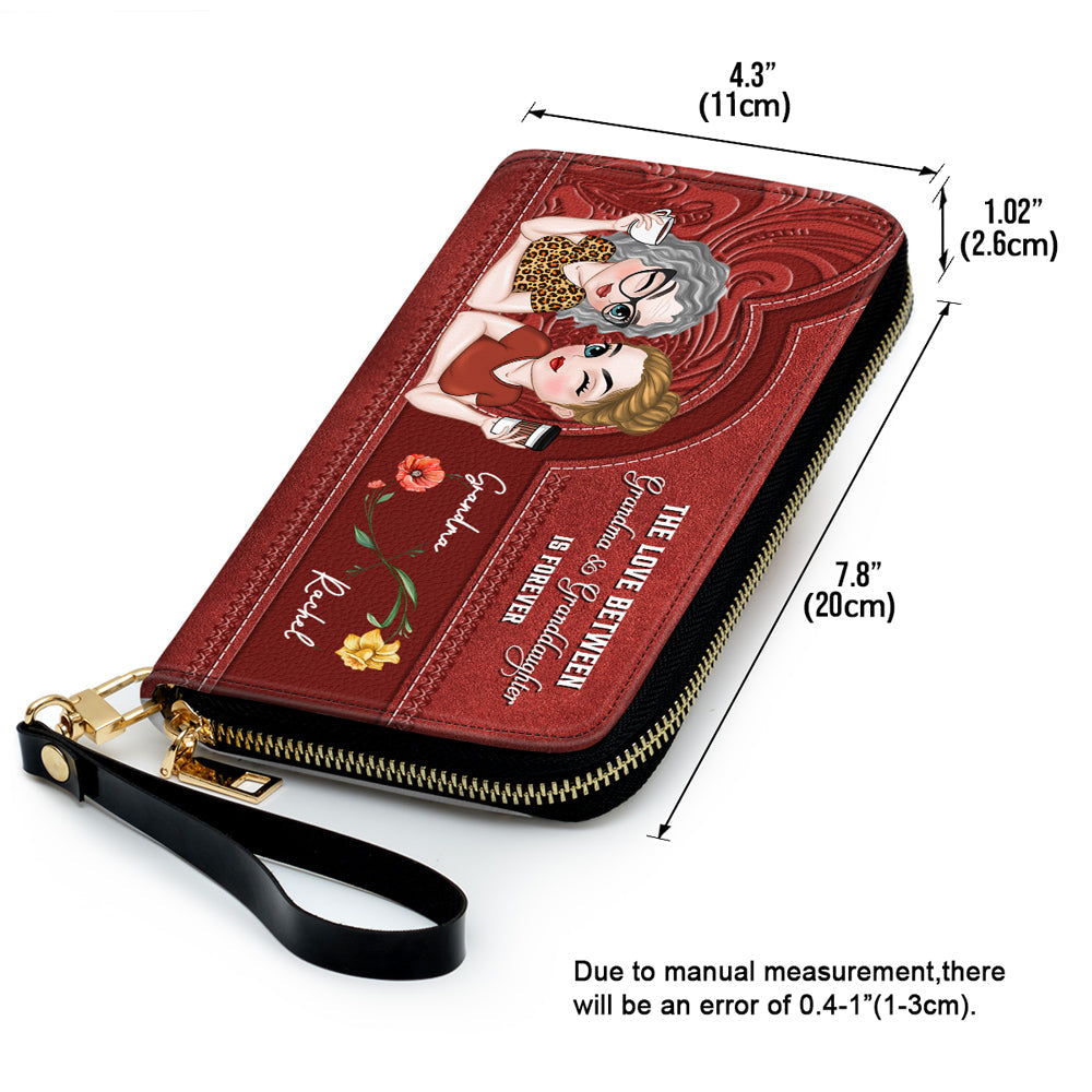 Forever Love You Grandma - Personalized Custom Leather Wallet