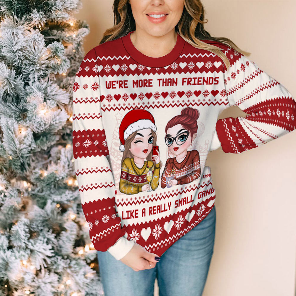 Besties Are Like A Small Gang - Personalized Custom All-over-print Sweatshirt