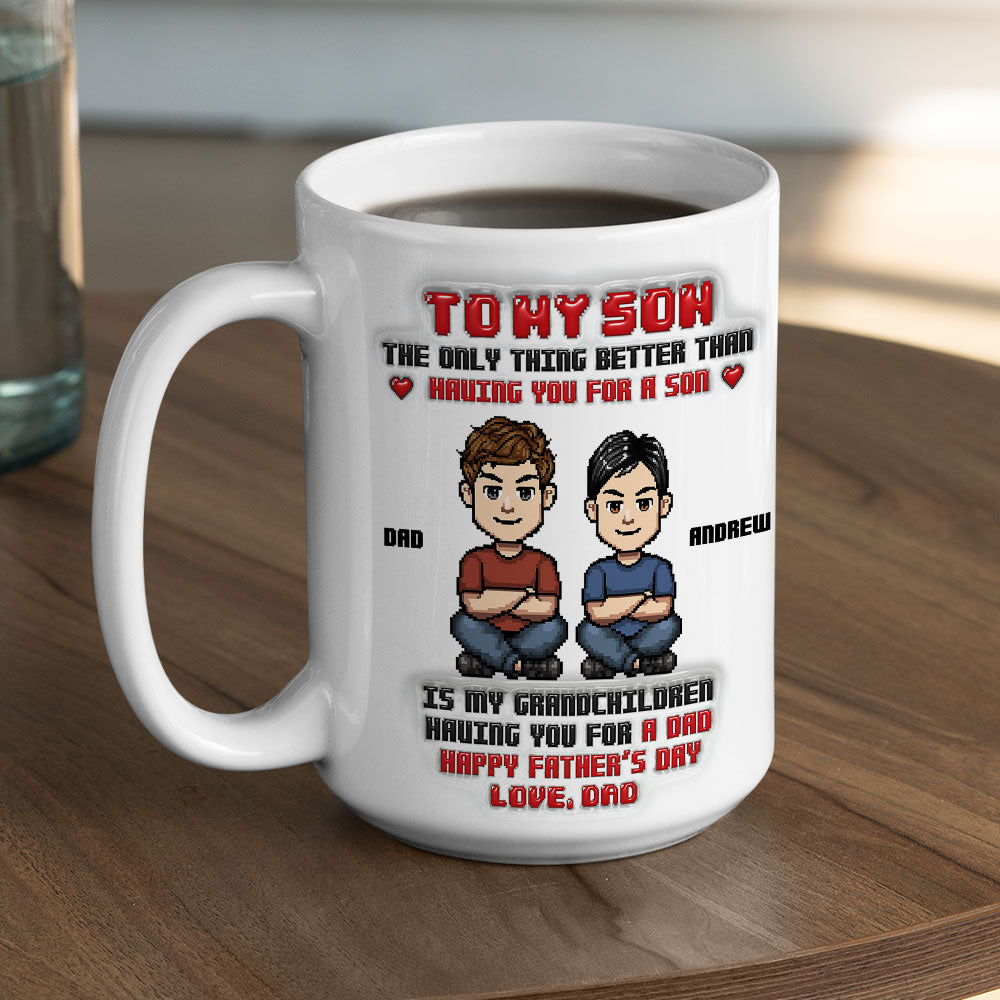 From Dad To Son - Personalized Custom 3D Inflated Effect Mug