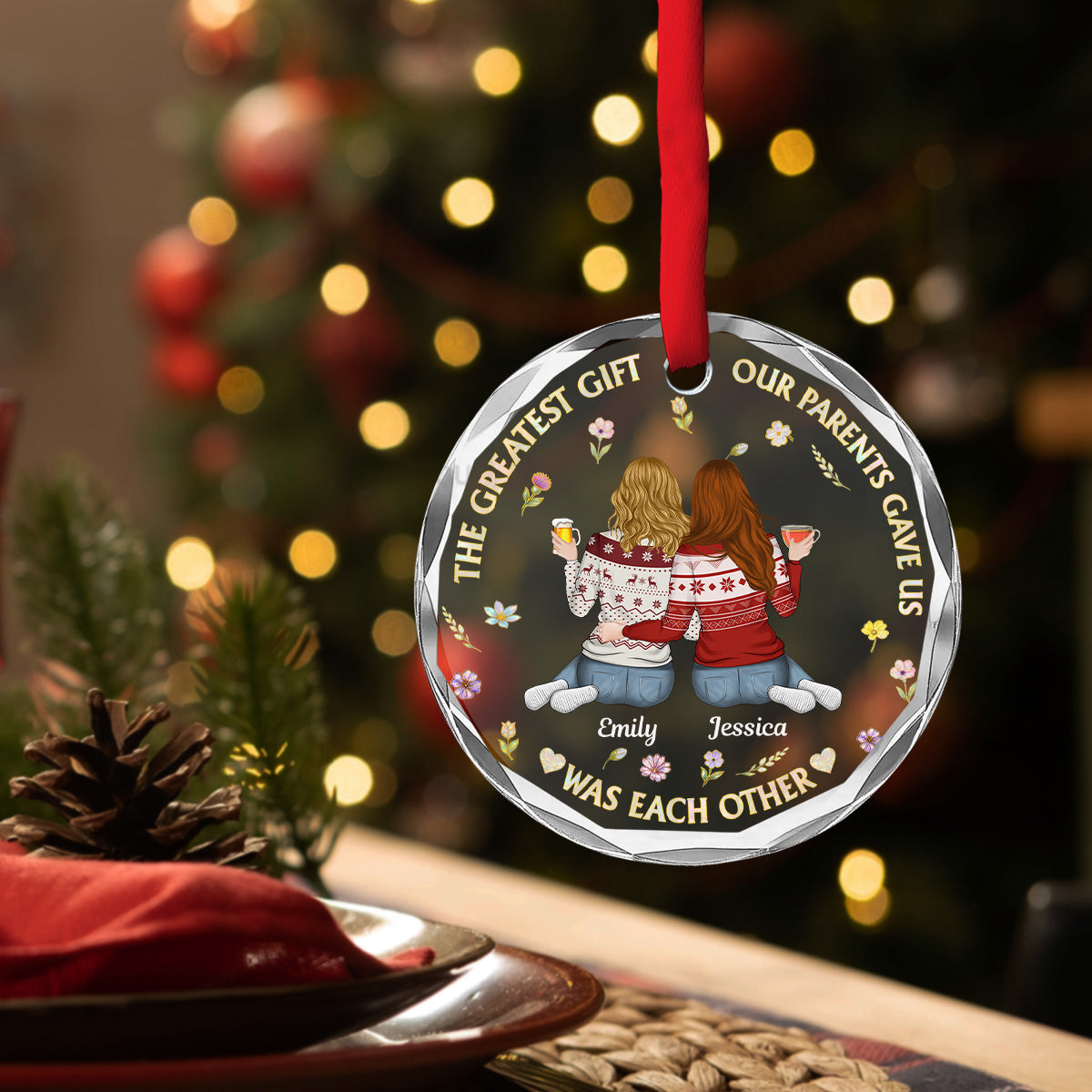 Our Parents Gave Us - Personalized Custom Glass Ornament