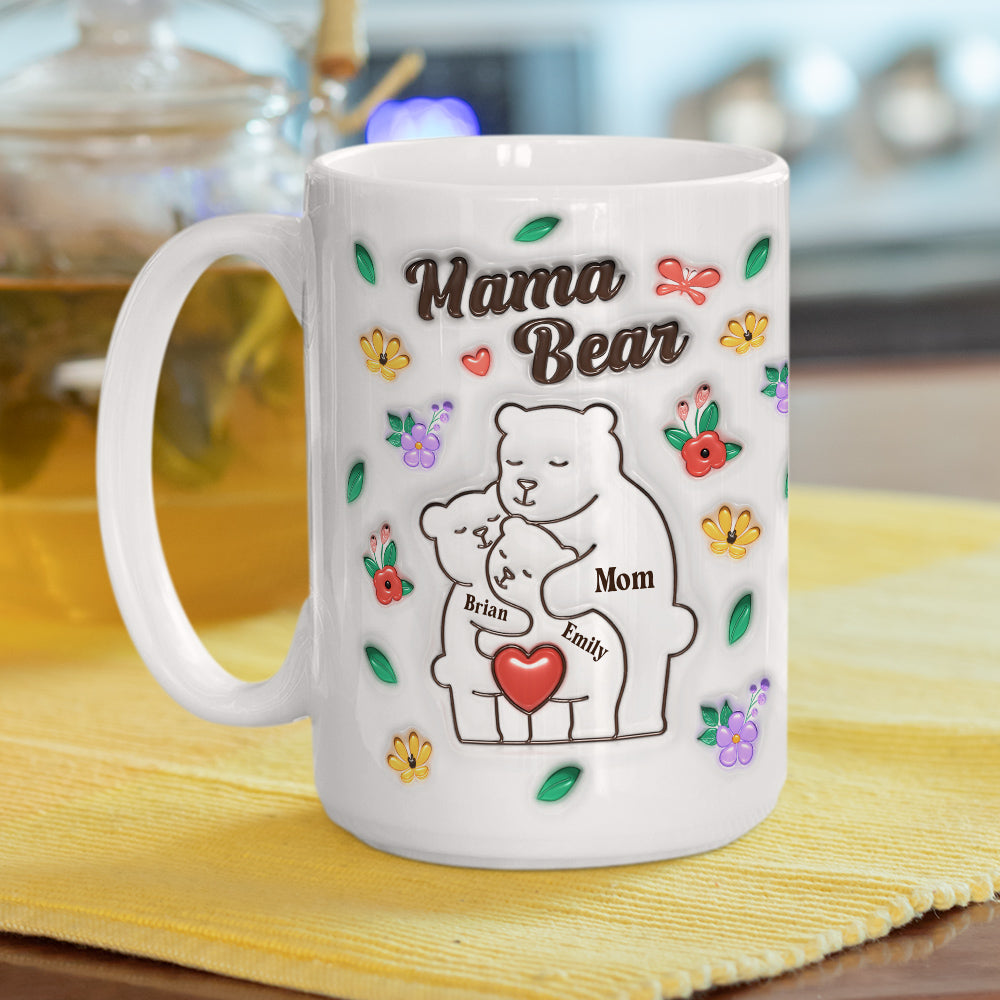 Mama Bear - Personalized Custom 3D Inflated Effect Mug