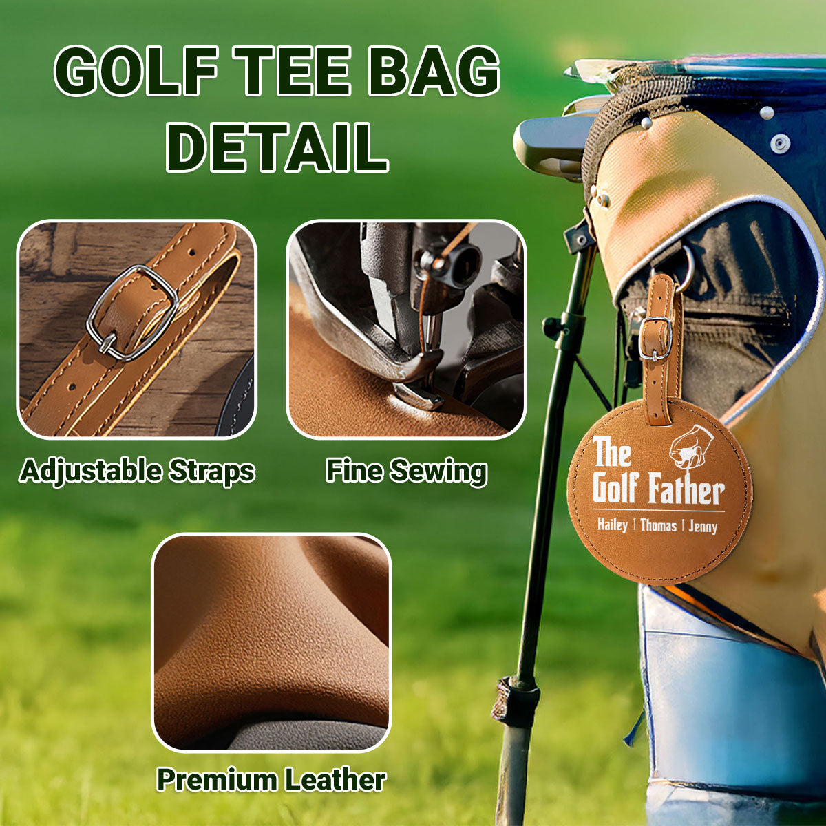 The Golf Father - Personalized Custom Golf Tee Bag