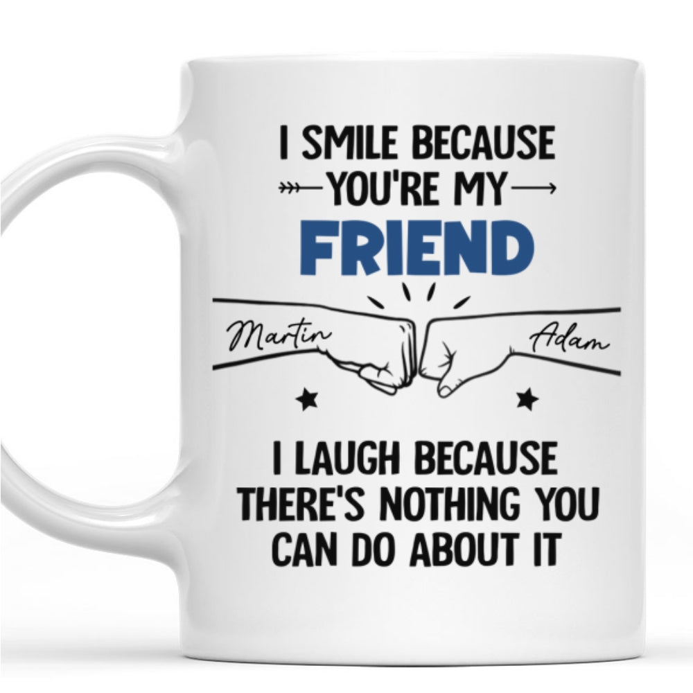 I Smile Because You Are My Brother - Personalized Custom Coffee Mug