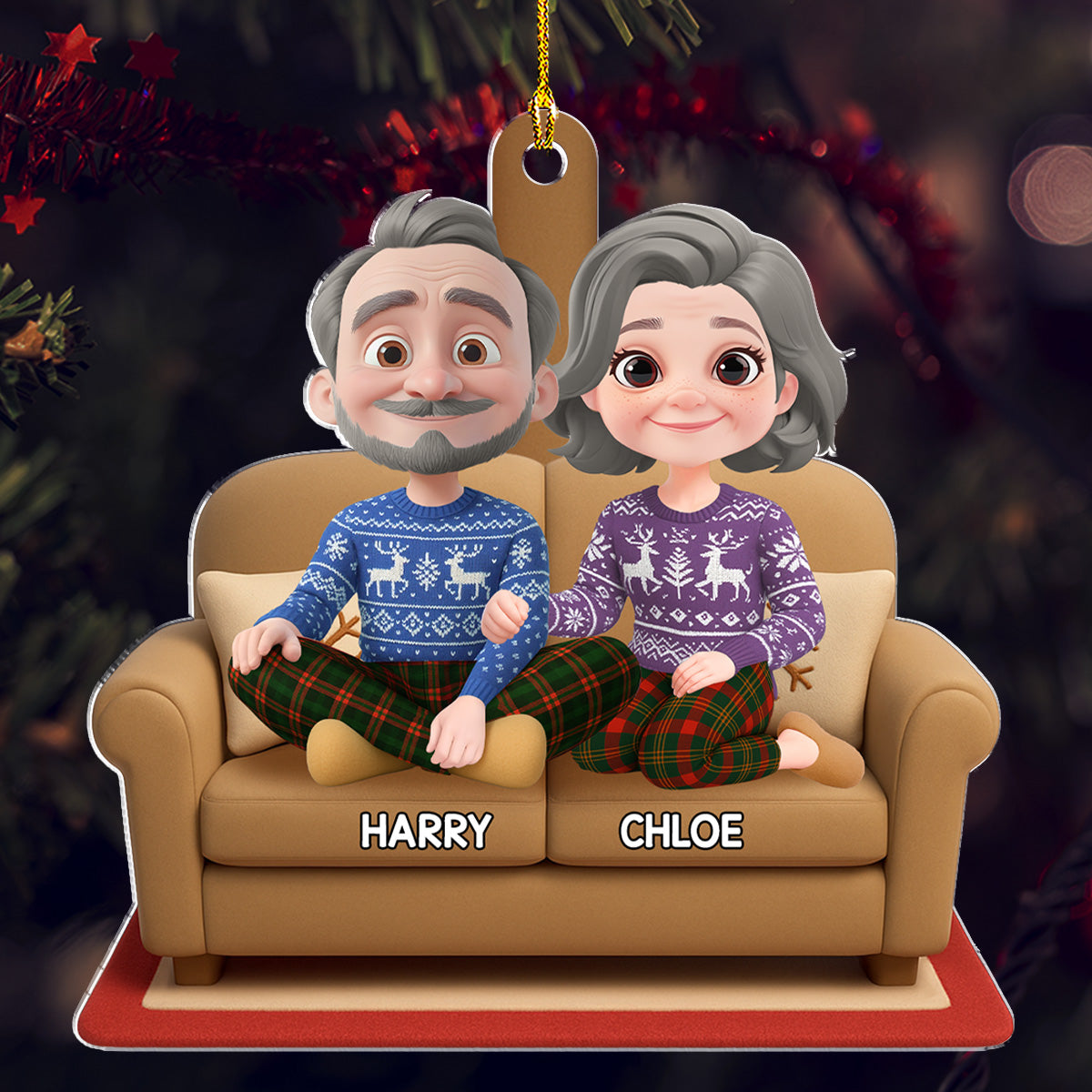 Together Forever - Personalized Custom 3D Effect Acrylic Ornament