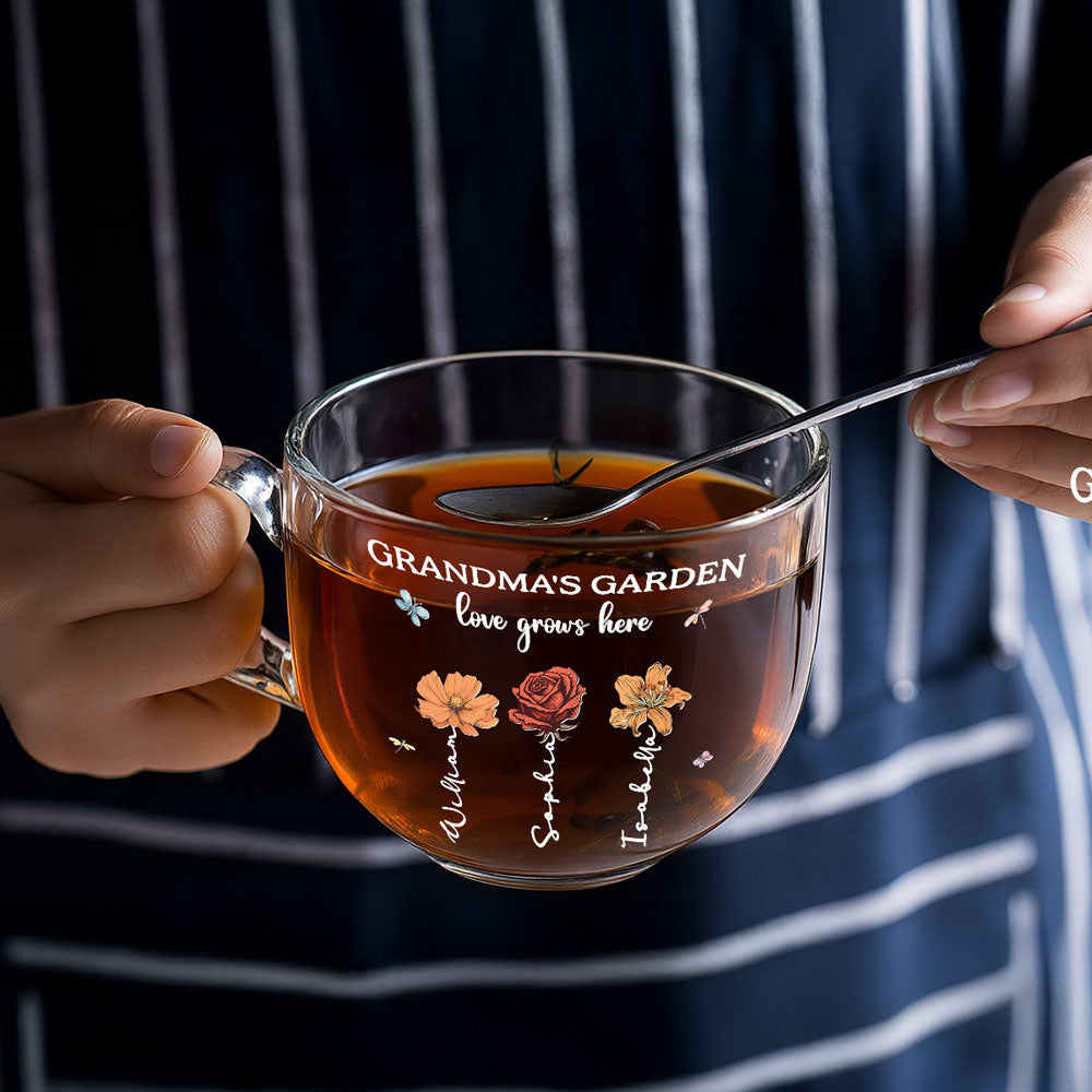 Grandma Garden - Personalized Custom Glass Tea Cup