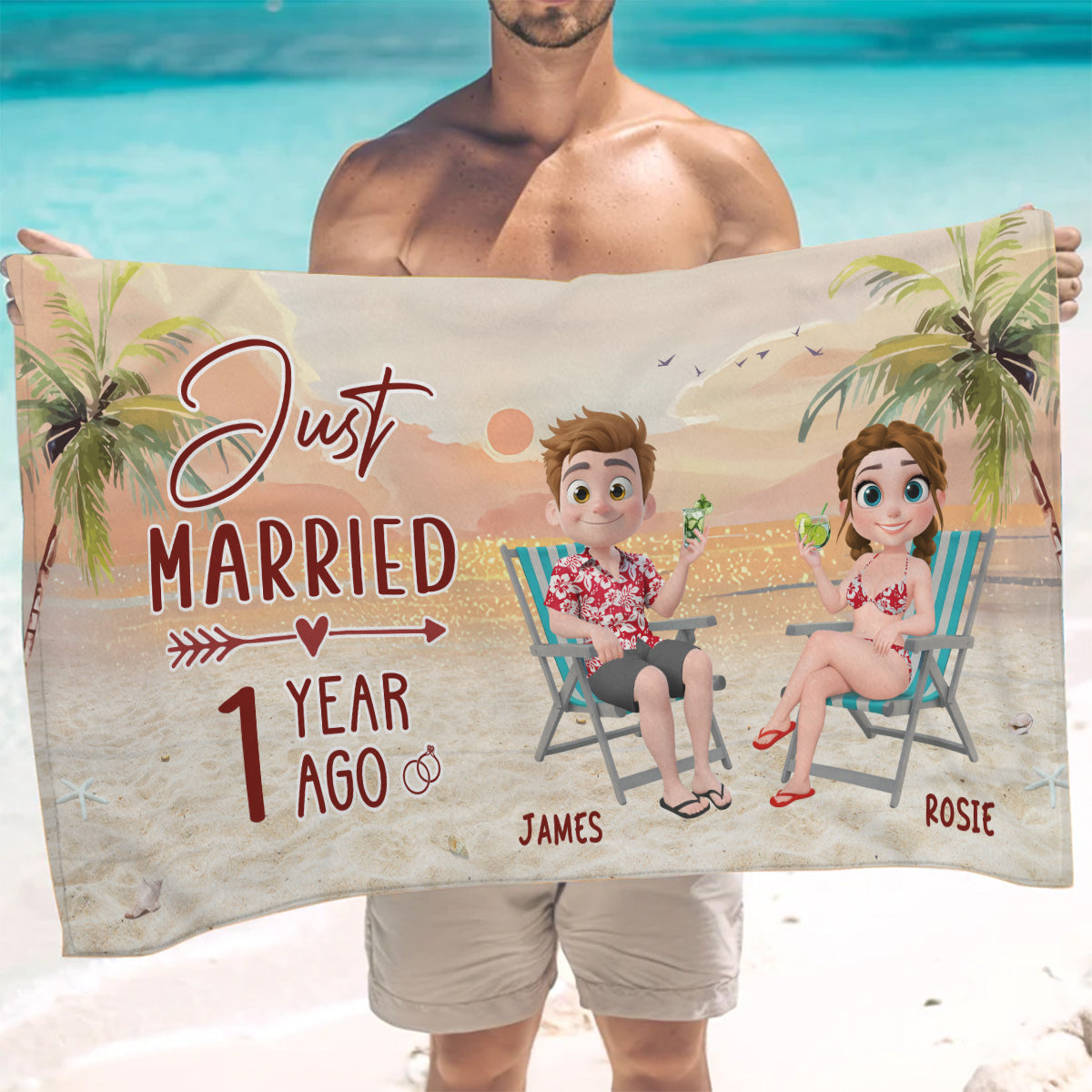 Best Vacation Ever - Personalized Custom Beach Towel
