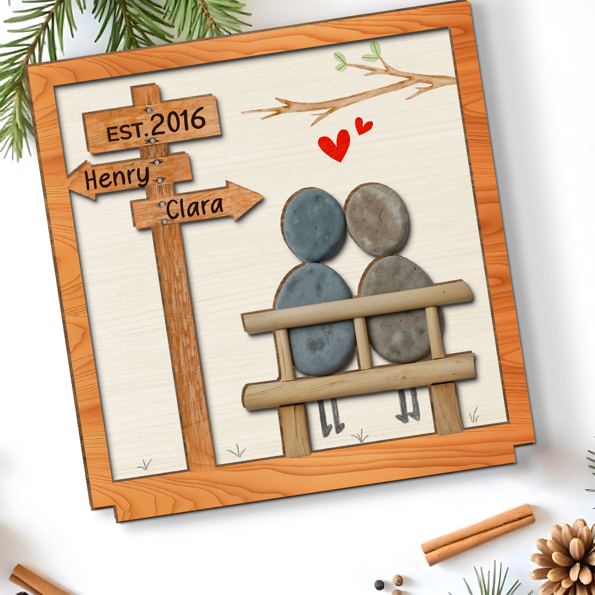 I Need You Because I Love You - Personalized Custom 2-Layer Wood Plaque With Flat Base