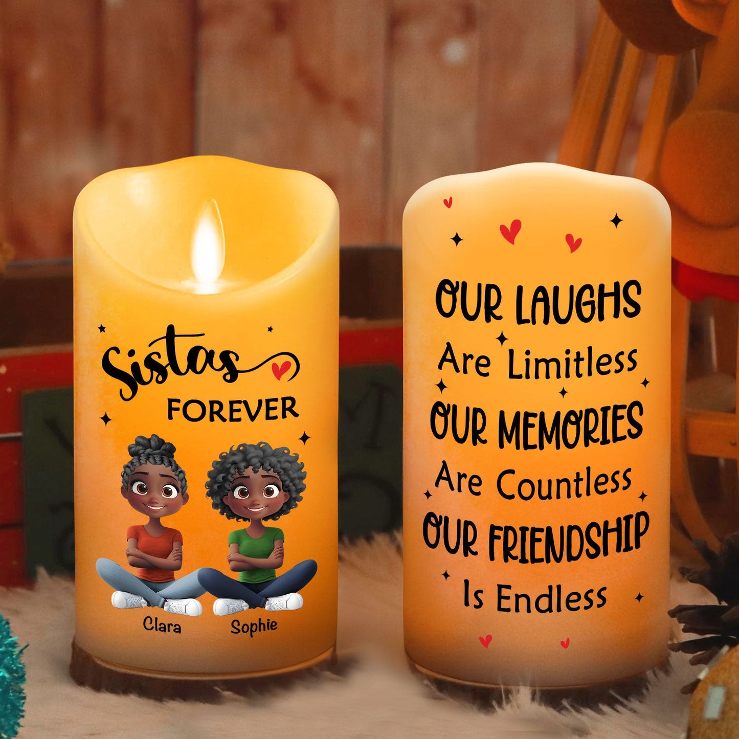 Limitless Friendship Glow - Personalized Custom LED Candle