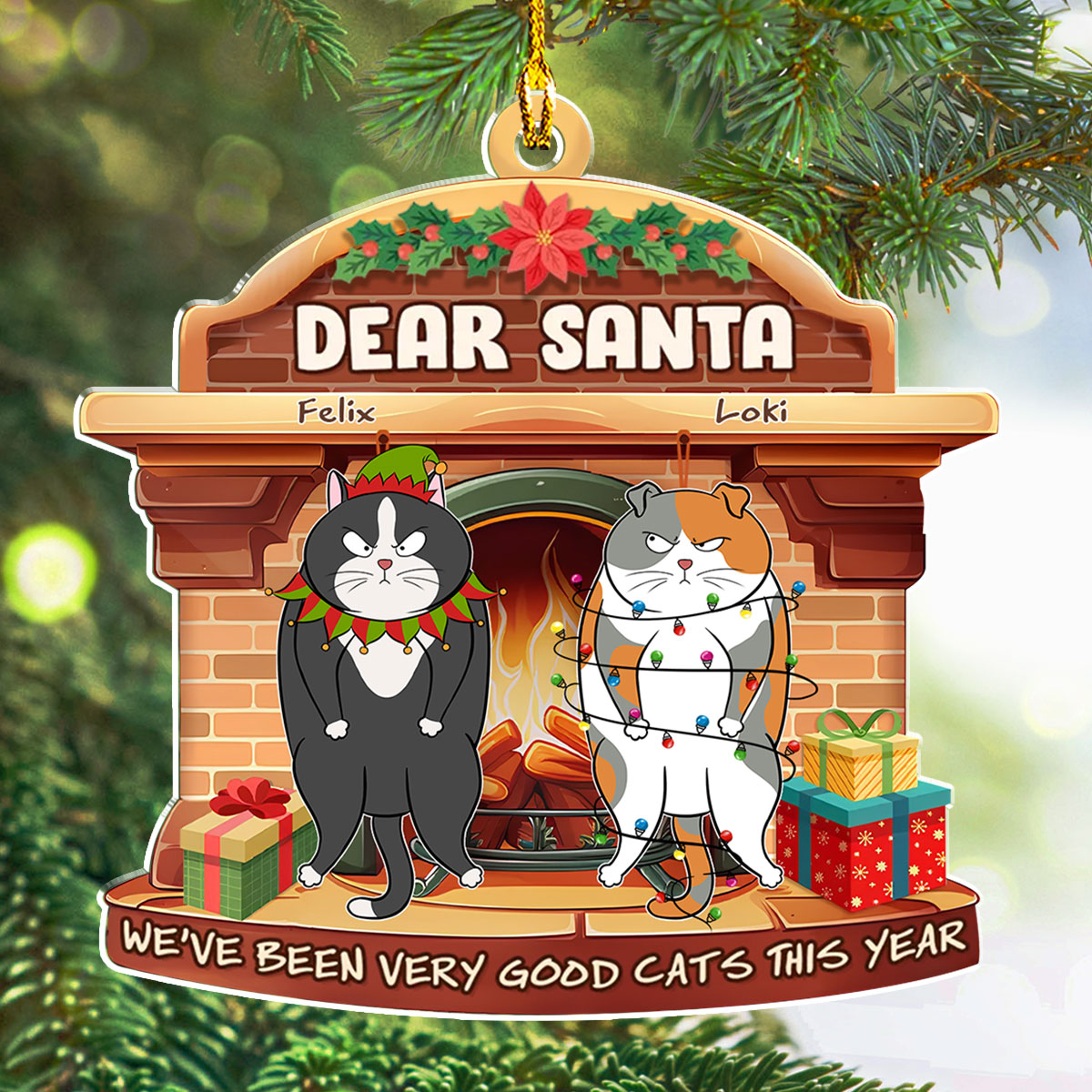 Naughty List - Personalized Custom Acrylic Ornament