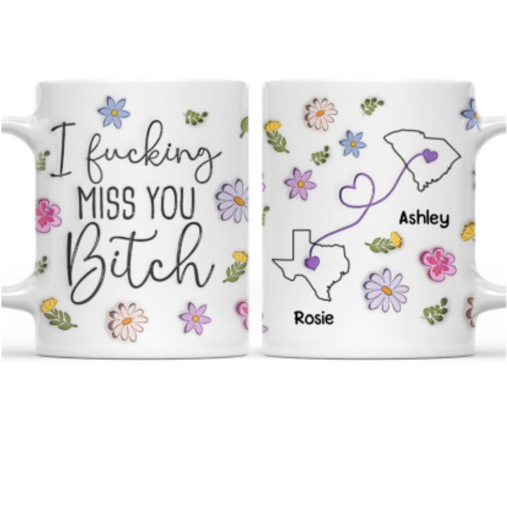 I Miss You Bestie More Friends Version - Personalized Custom 3D Inflated Effect Mug