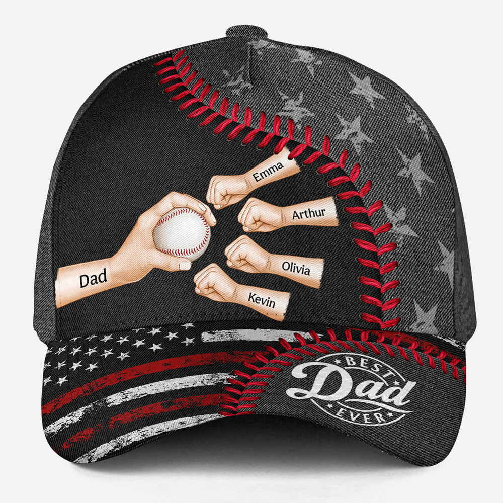 A Baseball Dad Power Is Fueled by Love - Personalized Custom Classic Cap