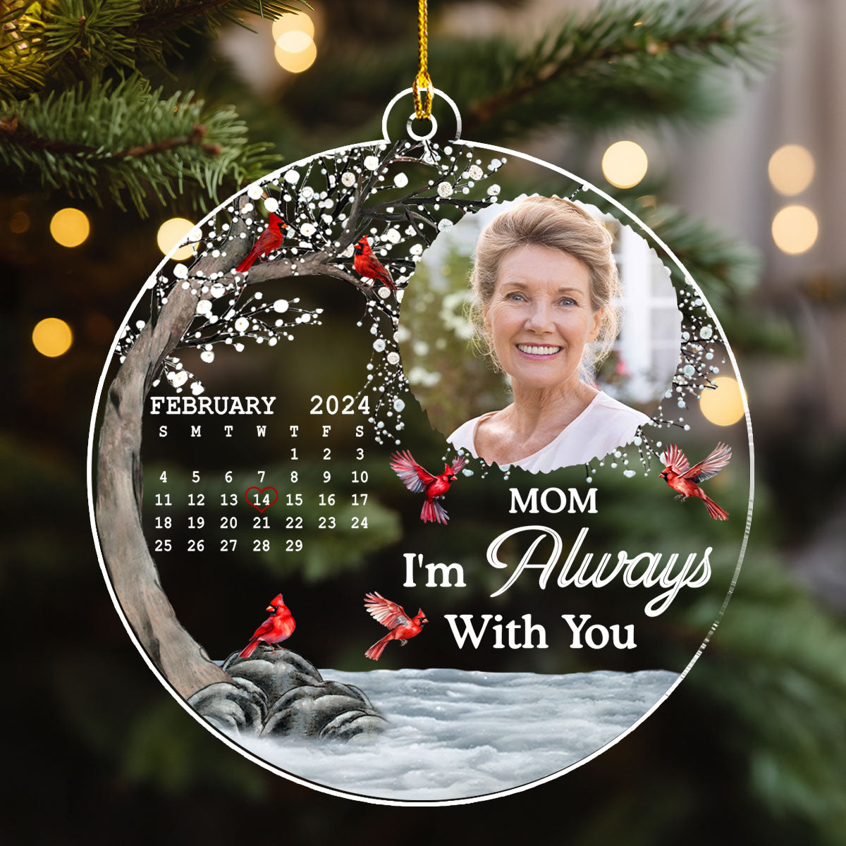 A Piece Of My Heart Left - Personalized Custom Acrylic Ornament