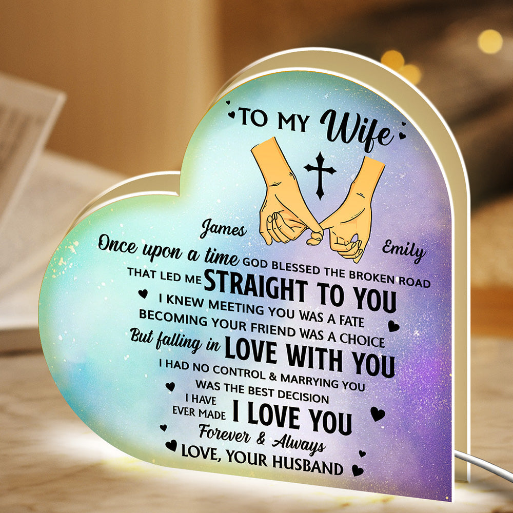 God Blessed Broken Road - Personalized Custom Light Box