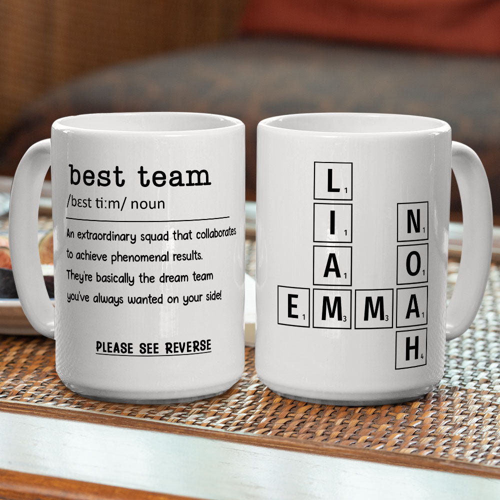 Coworker Crossword - Personalized Custom Coffee Mug