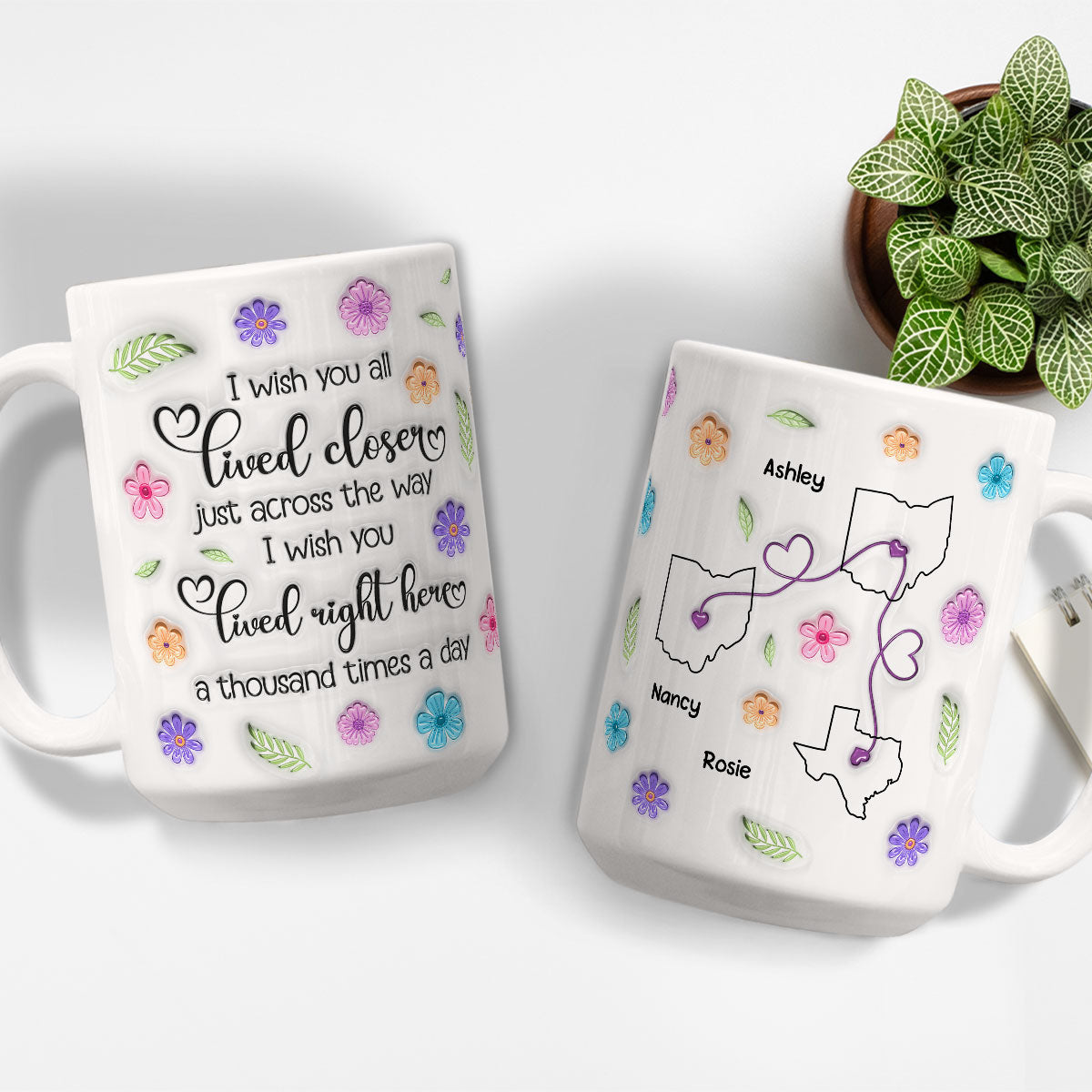 Wish We Were Together Always - Personalized Custom 3D Inflated Effect Mug