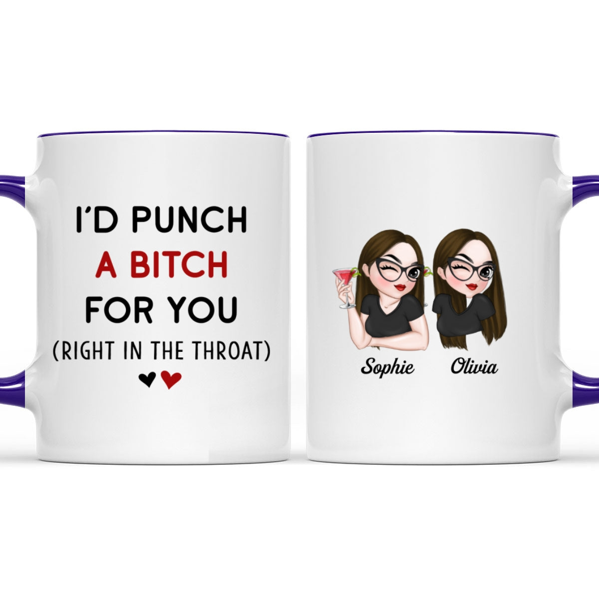 My Besties - Personalized Custom Accent Mug