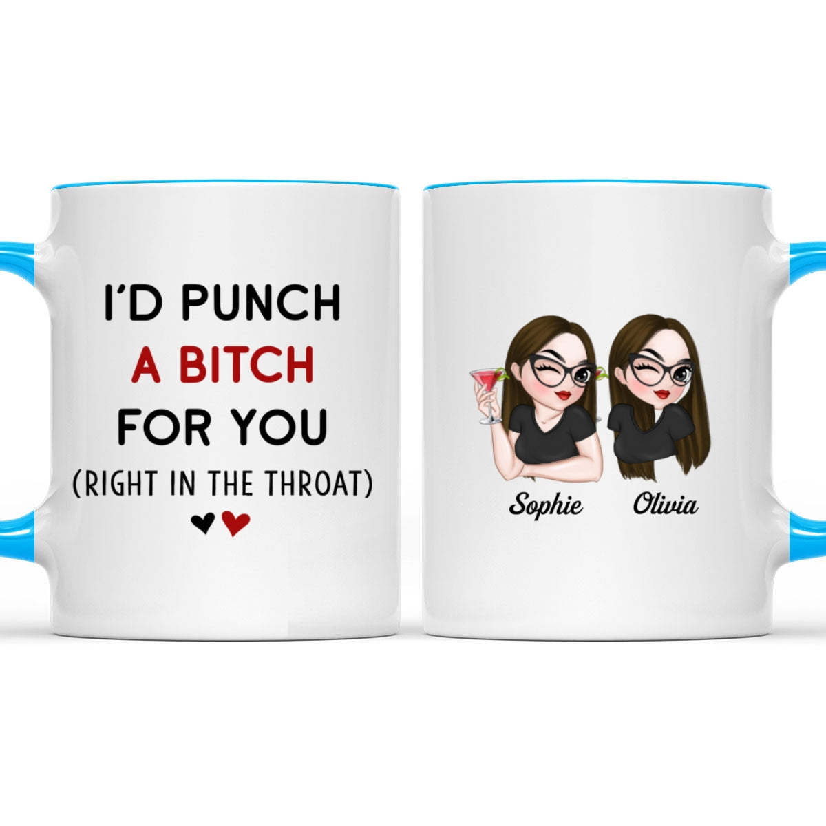 My Besties - Personalized Custom Accent Mug