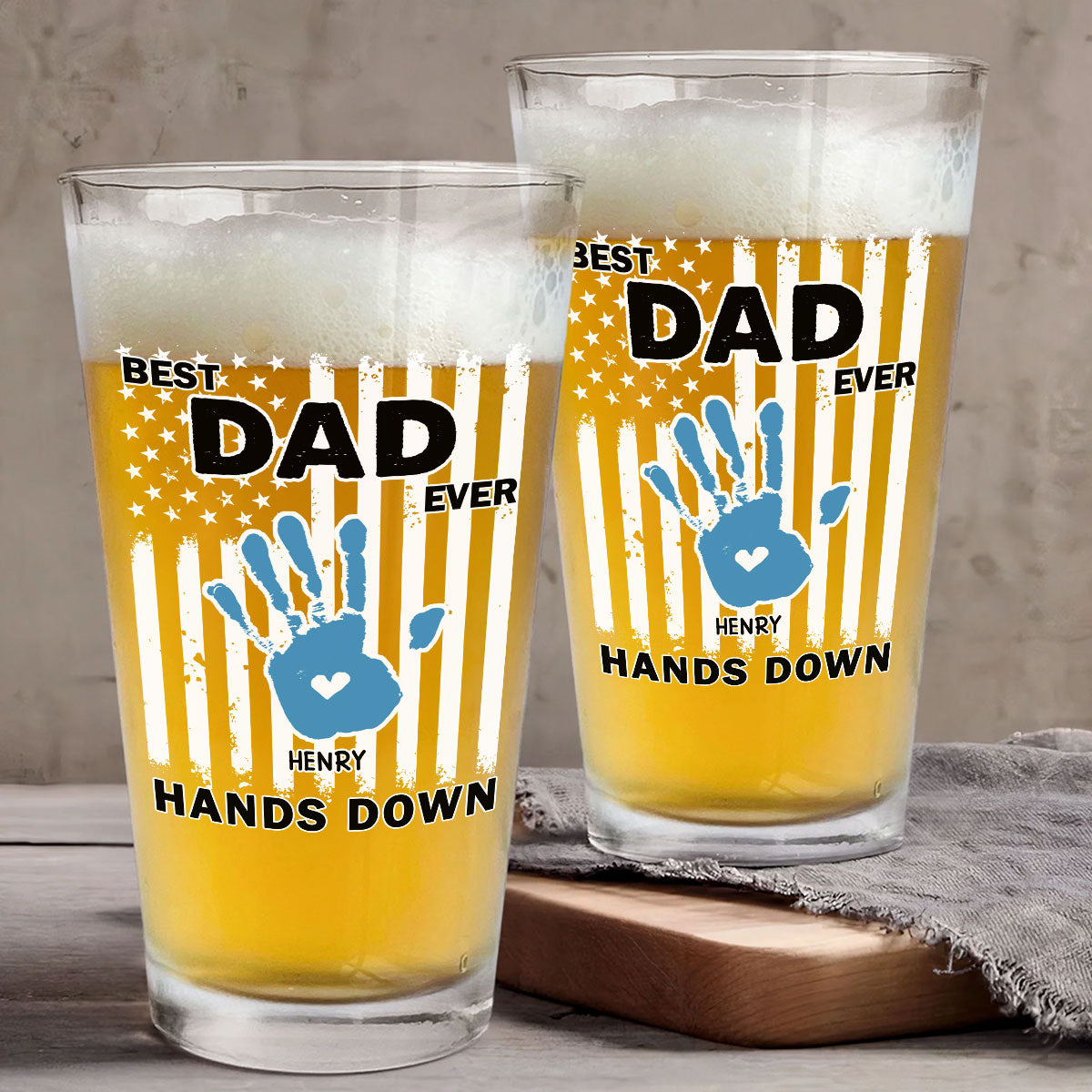 Best Dad Ever - Personalized Custom Beer Glass