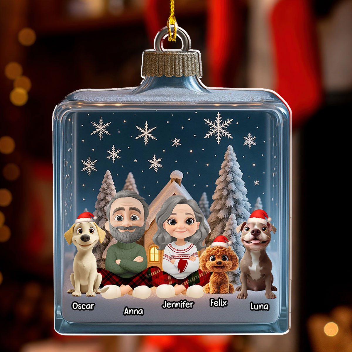 We And Our Dog Box - Personalized Custom Acrylic Ornament