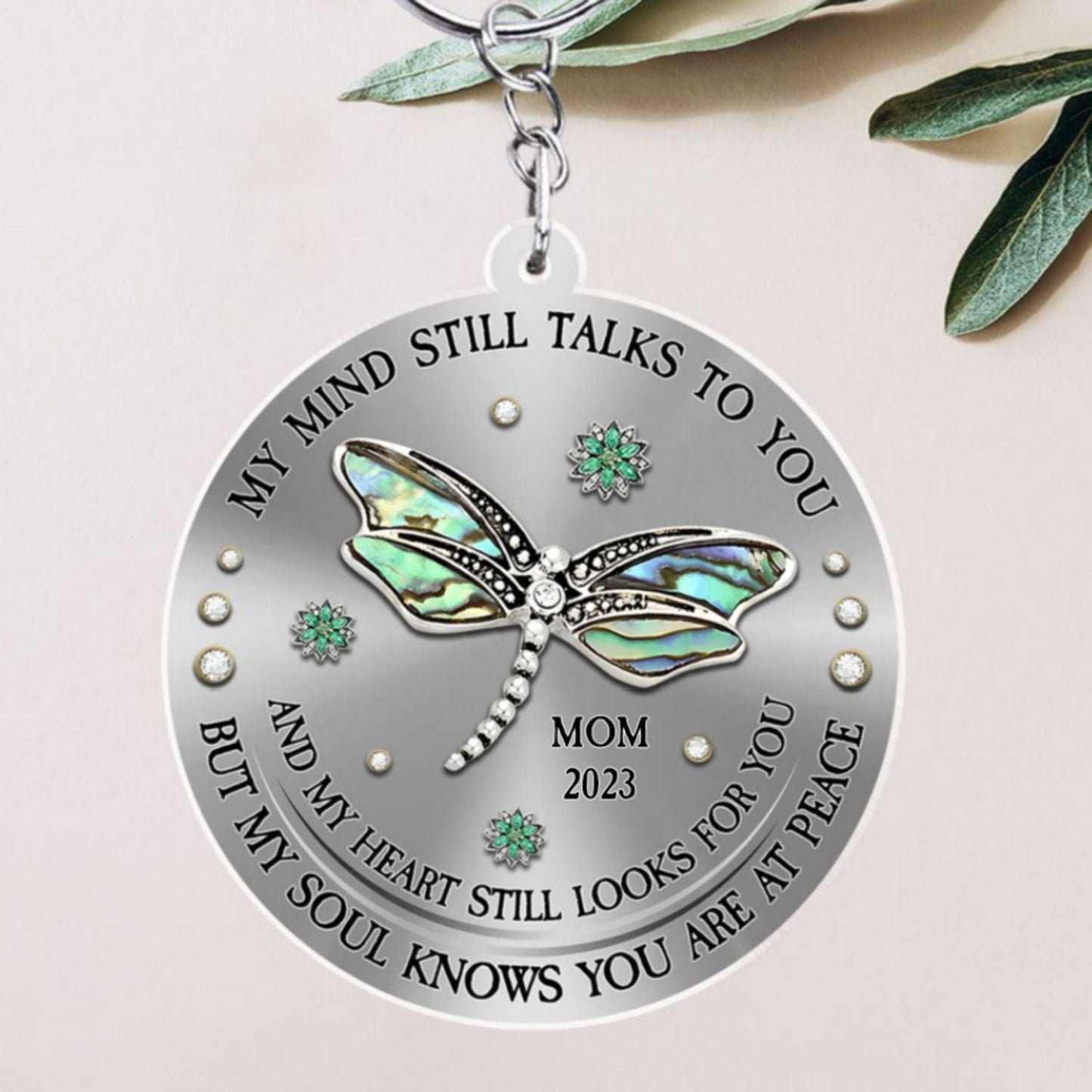 Dragonfly My Mind My Heart My Soul - Personalized Custom Acrylic Keychain