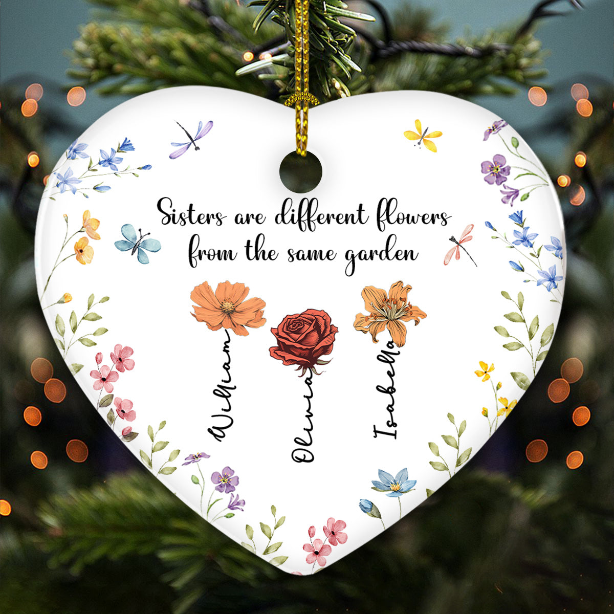 Every Flower Blooms In Its Own Time - Personalized Custom Ceramic Ornament