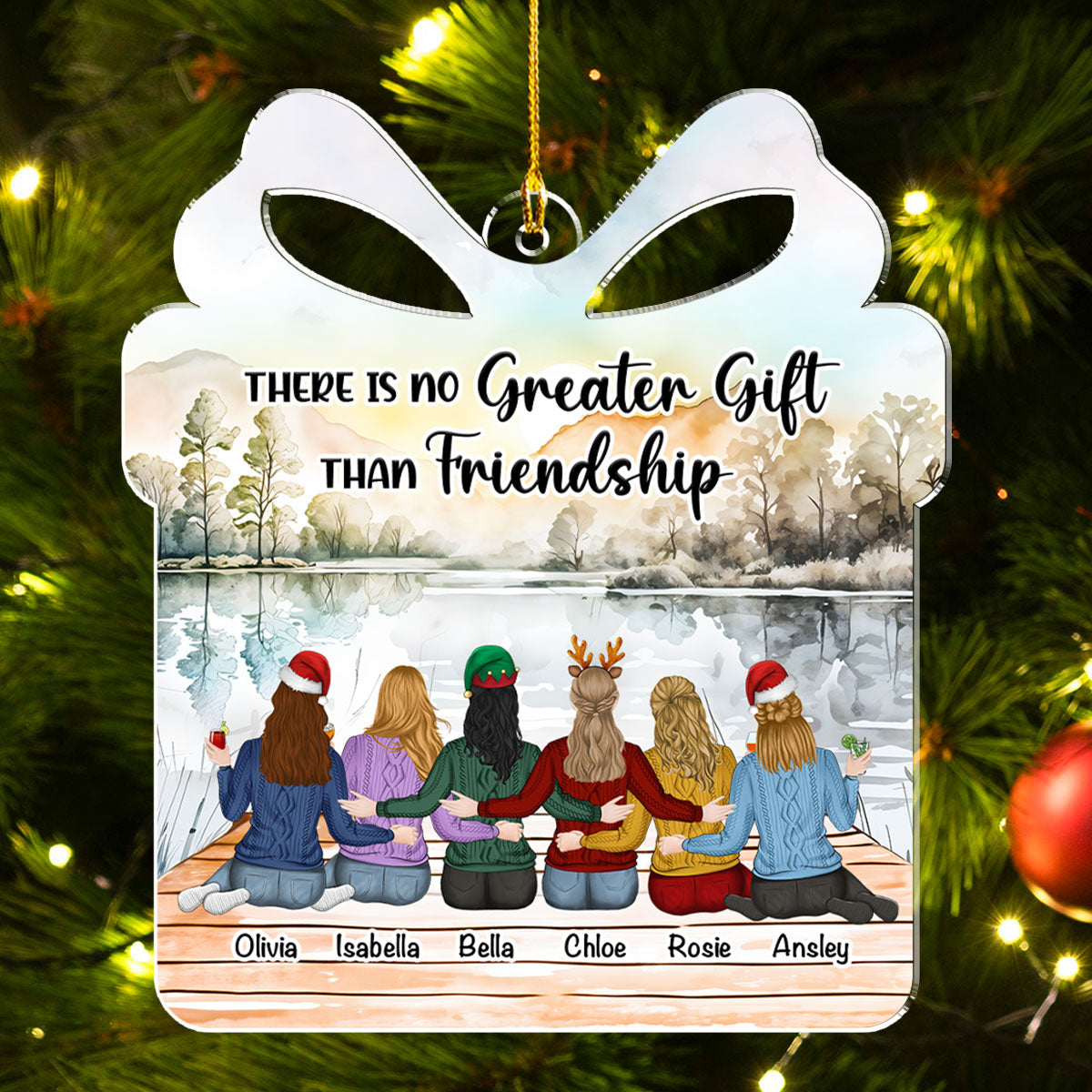 Friendship Is A Gift - Personalized Custom Acrylic Ornament