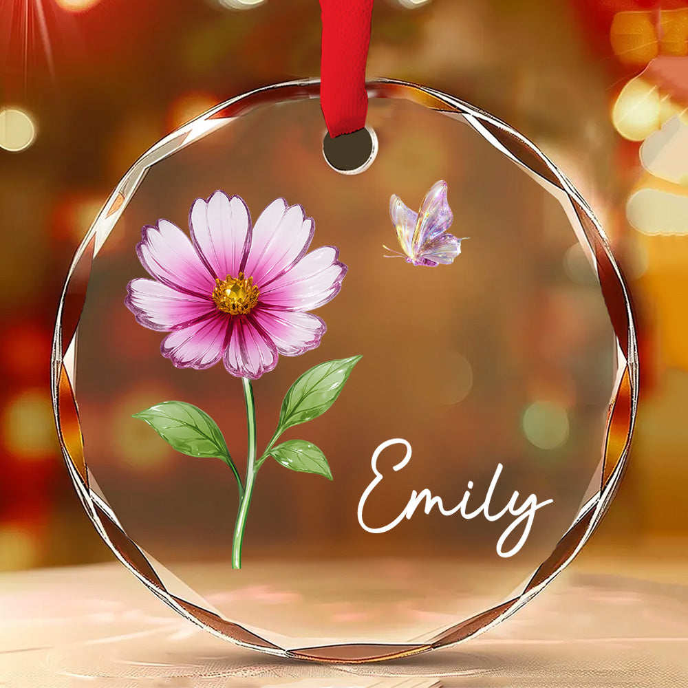 Flowers Lover - Personalized Custom Glass Ornament