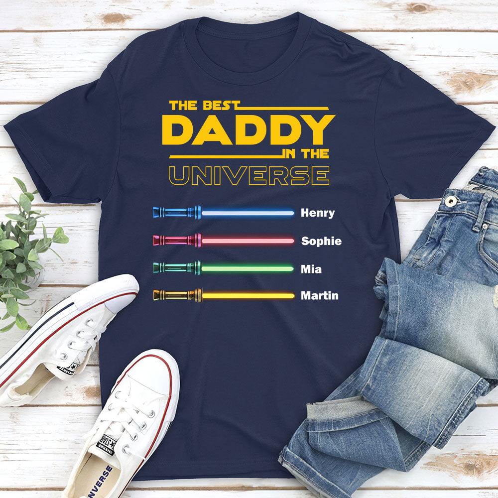 Best Dad In The Universe - Personalized Custom Shirt