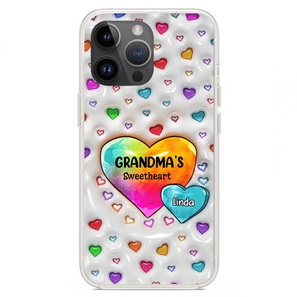 Colorful Sweethearts Grandma -  Personalized Custom 3D Inflated Effect Phone Case